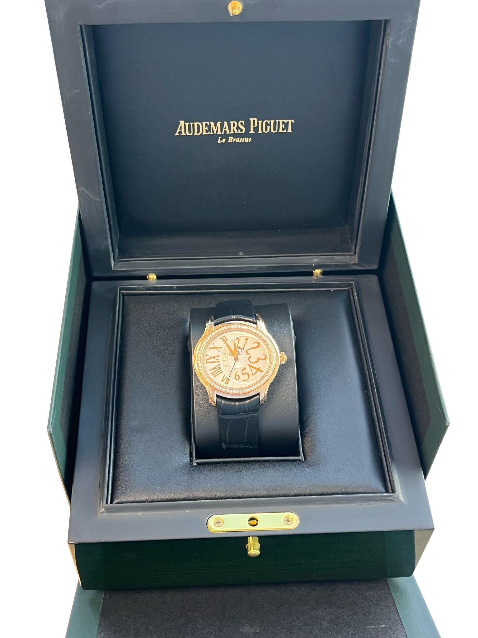 Modernist Audermars Piguet Ladies Millernary 18k Rose Gold 77301OR.ZZ.D015CR.01 Q5BZCR For Sale