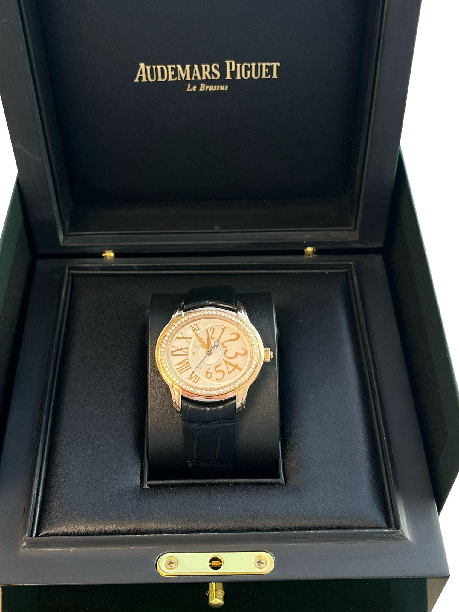 Audermars Piguet Ladies Millernary 18k Rose Gold 77301OR.ZZ.D015CR.01 Q5BZCR For Sale 1