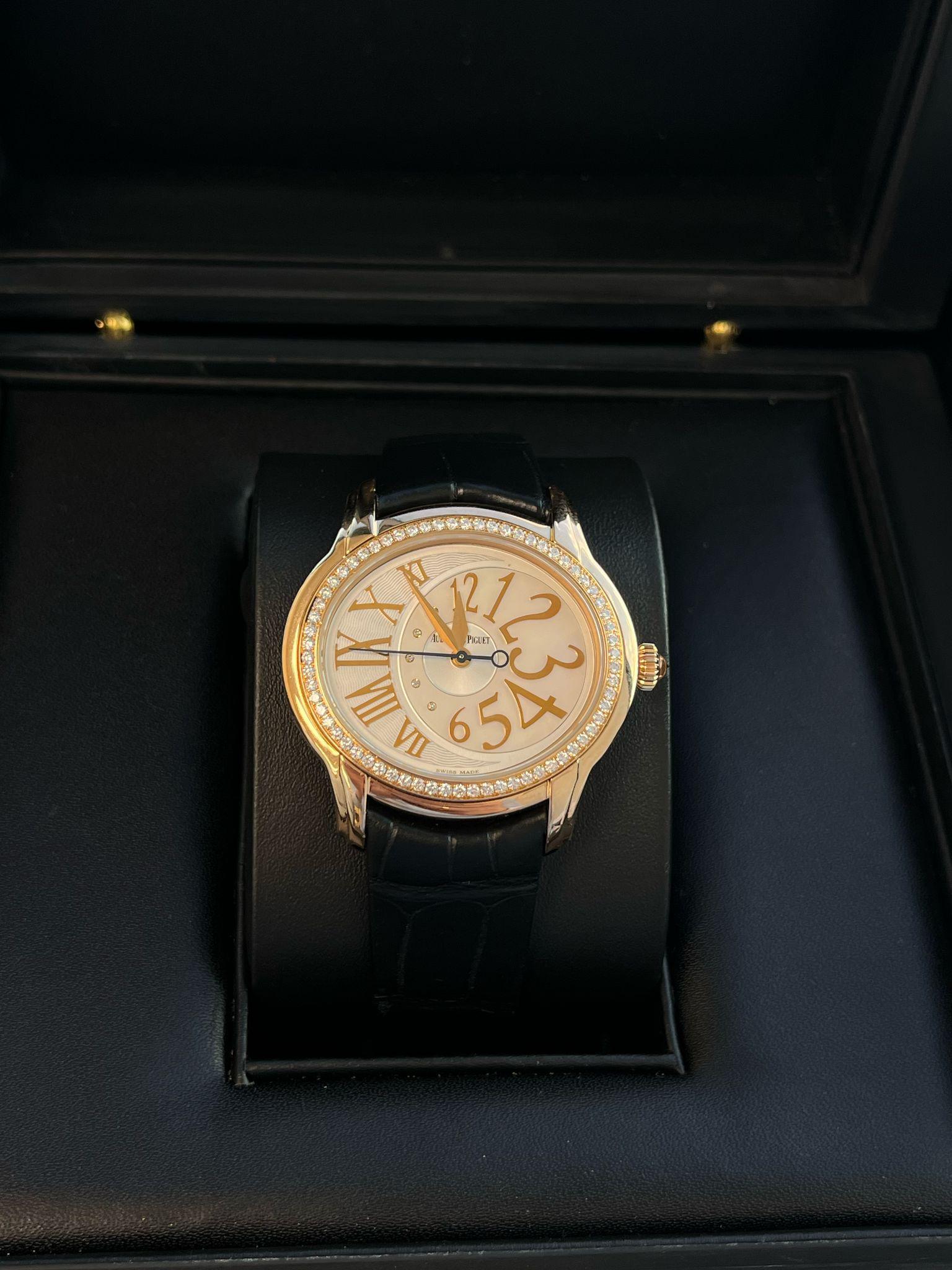 Audermars Piguet Ladies Millernary 18k Rose Gold 77301OR.ZZ.D015CR.01 Q5BZCR For Sale 4