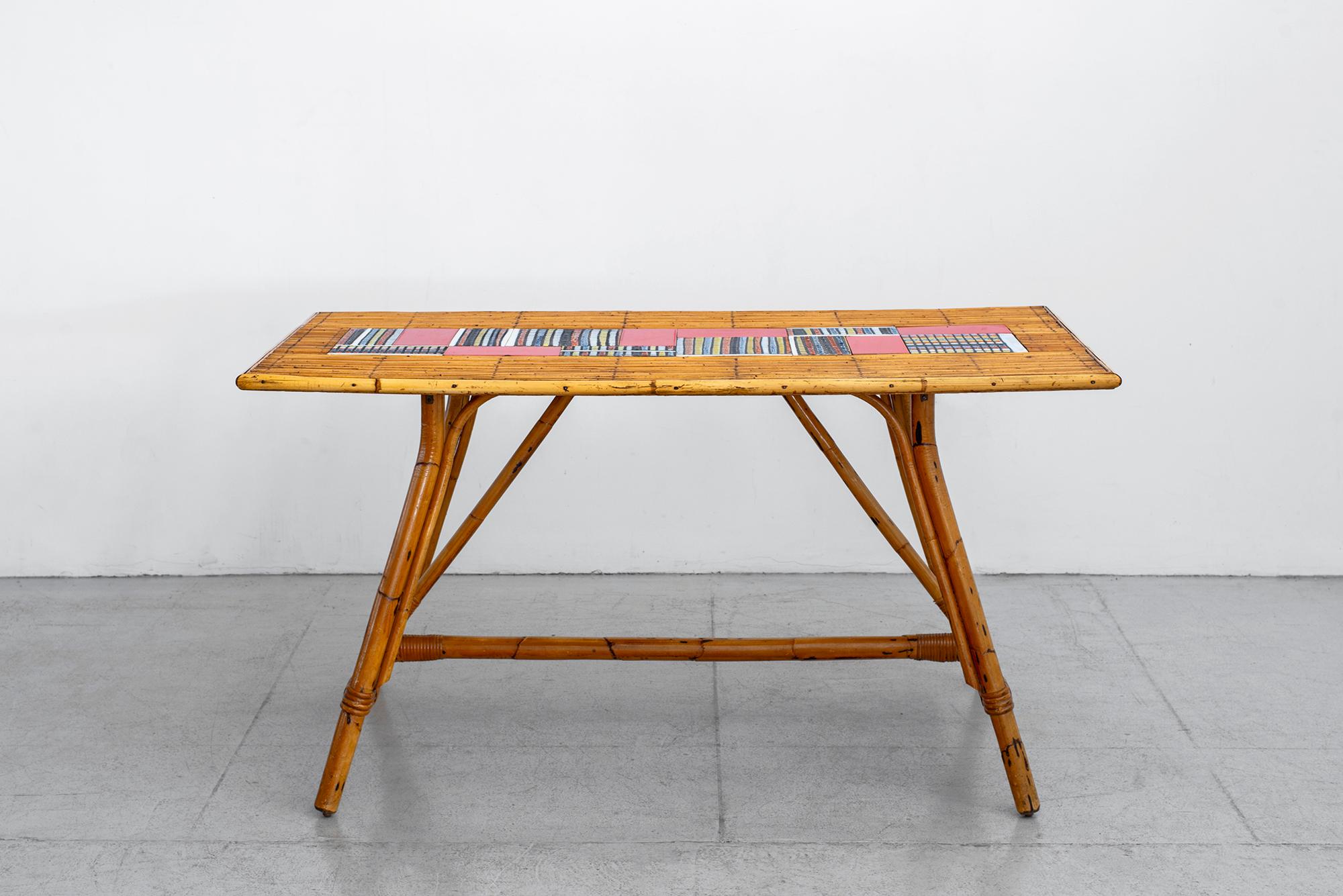 Rare dining table by Audoux Minet and Roger Capron -
Bright Colorful ceramic 