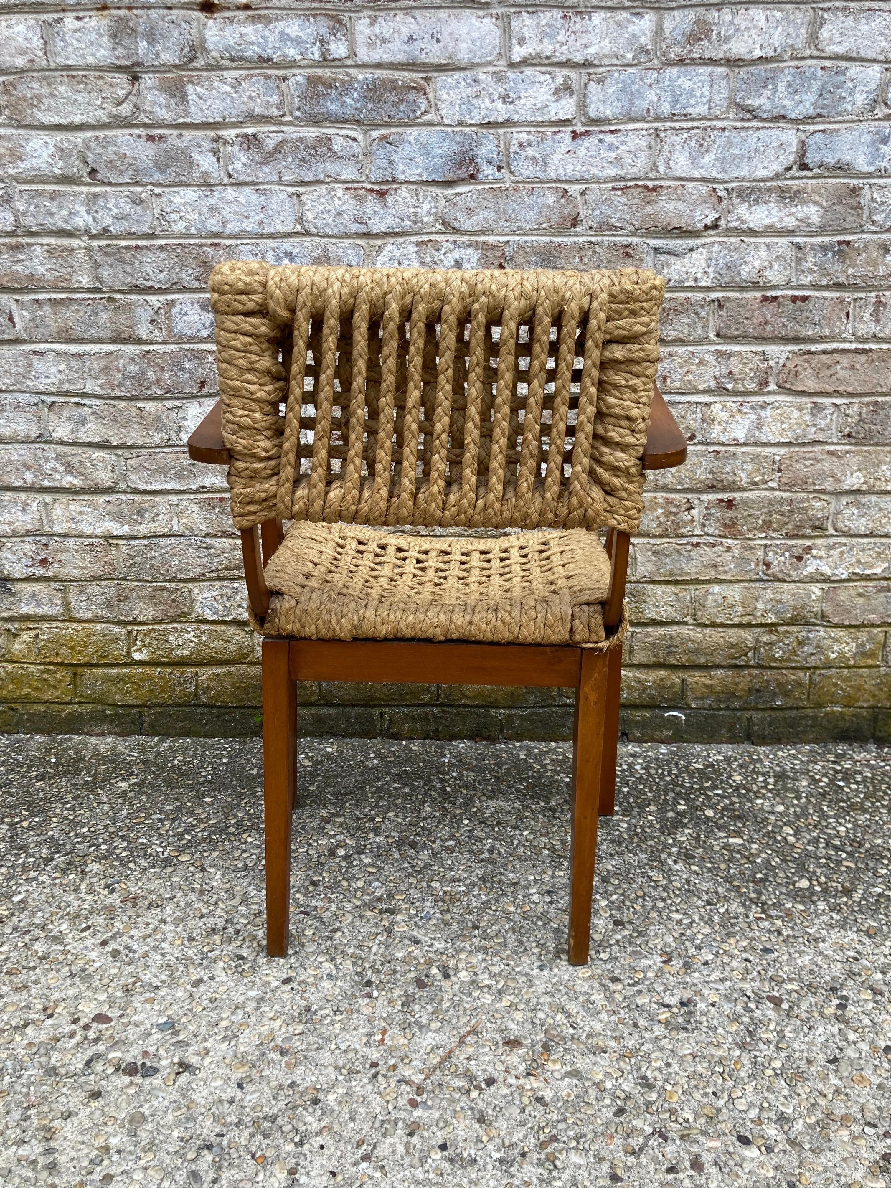 Audoux Minet Arm Chair In Good Condition In East Hampton, NY