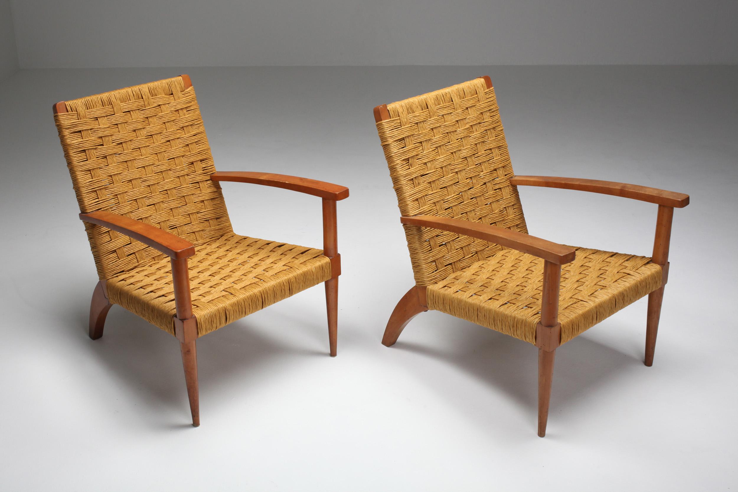 French Audoux Minet Armchairs