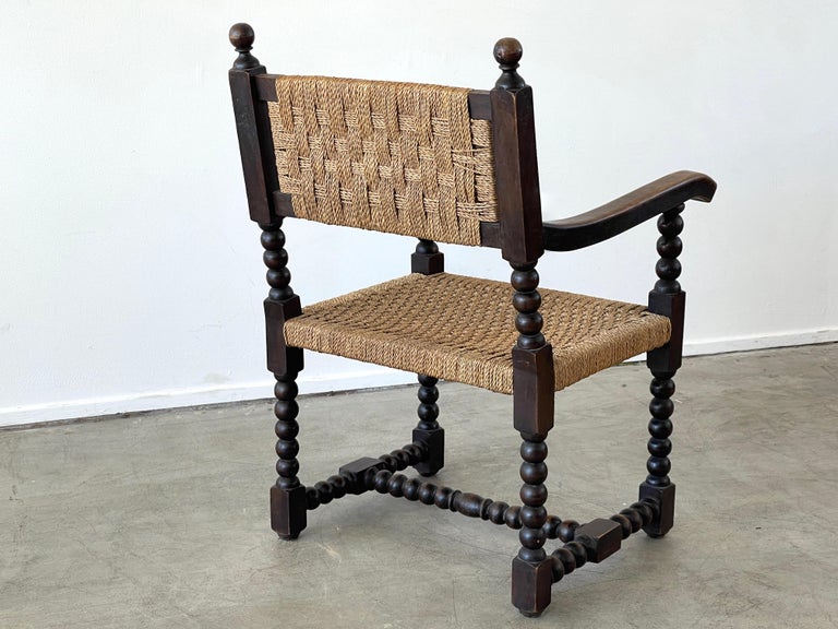 French Audoux Minet Attributed Armchair For Sale