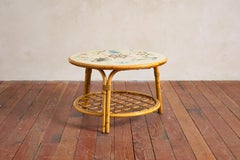 Audoux Minet Attributed Ceramic Coffee Table w/ Nautical theme