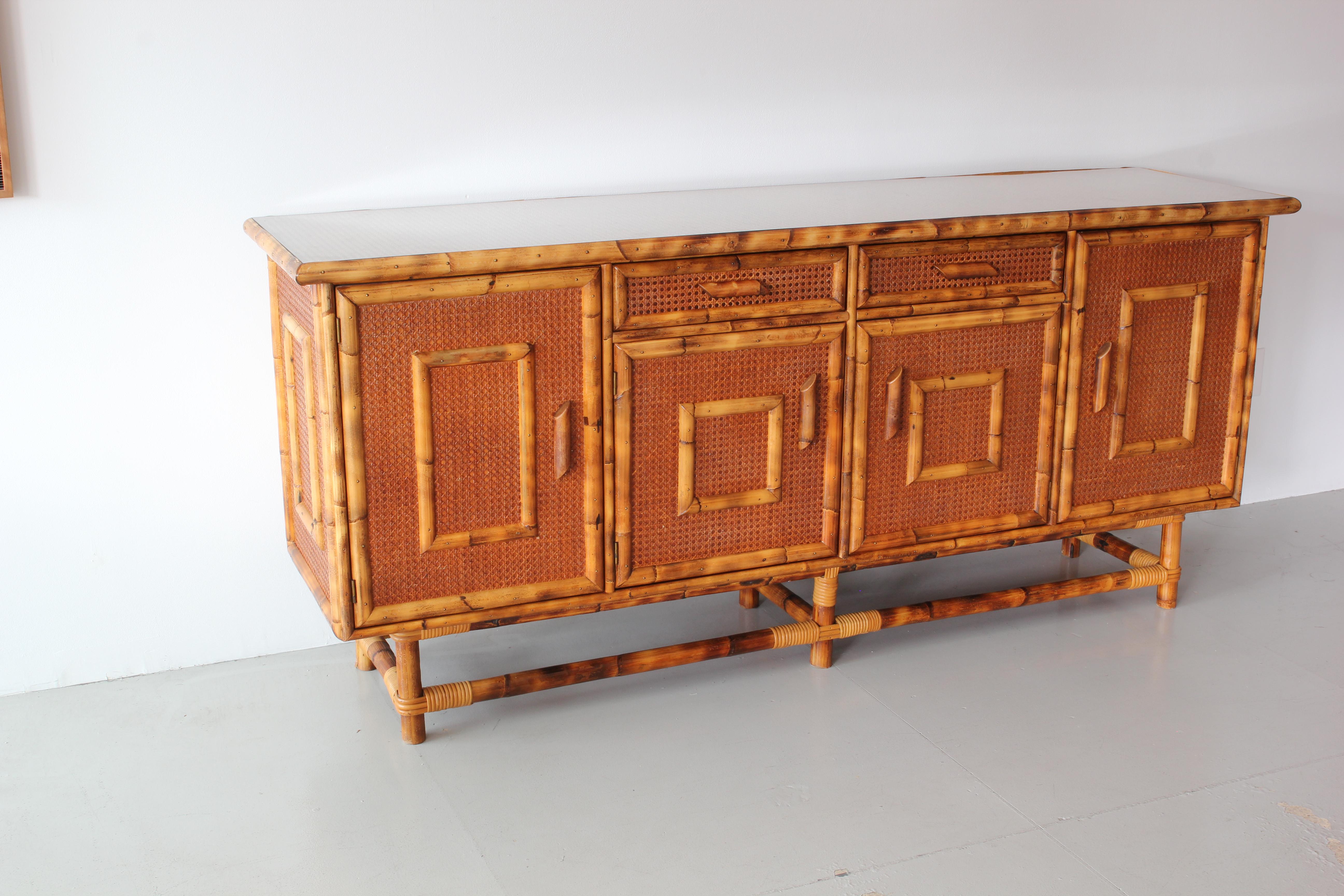 Mid-20th Century Audoux Minet attributed Sideboard