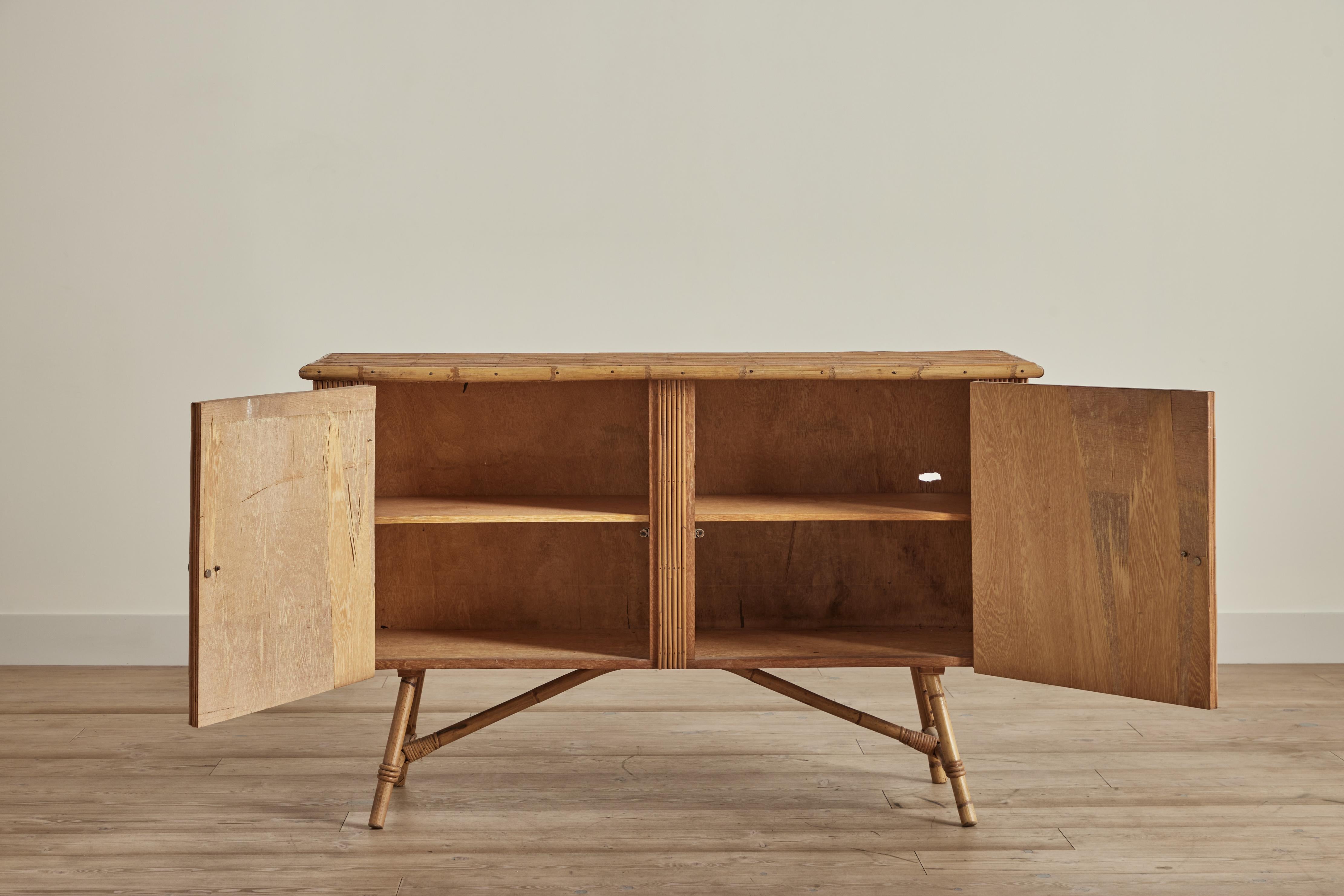 Metal Audoux Minet Bamboo Sideboard