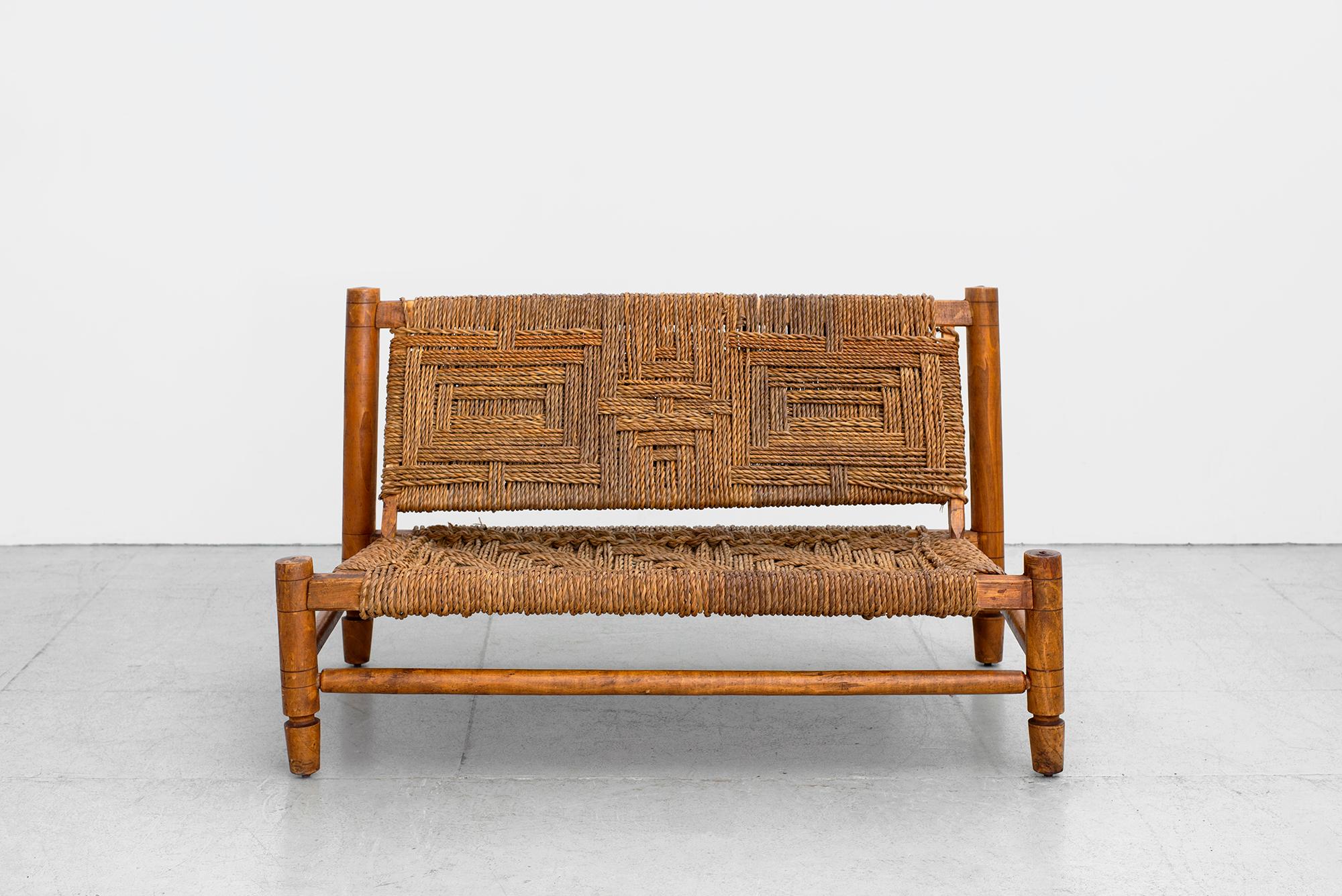 Mid-20th Century Audoux Minet Bench