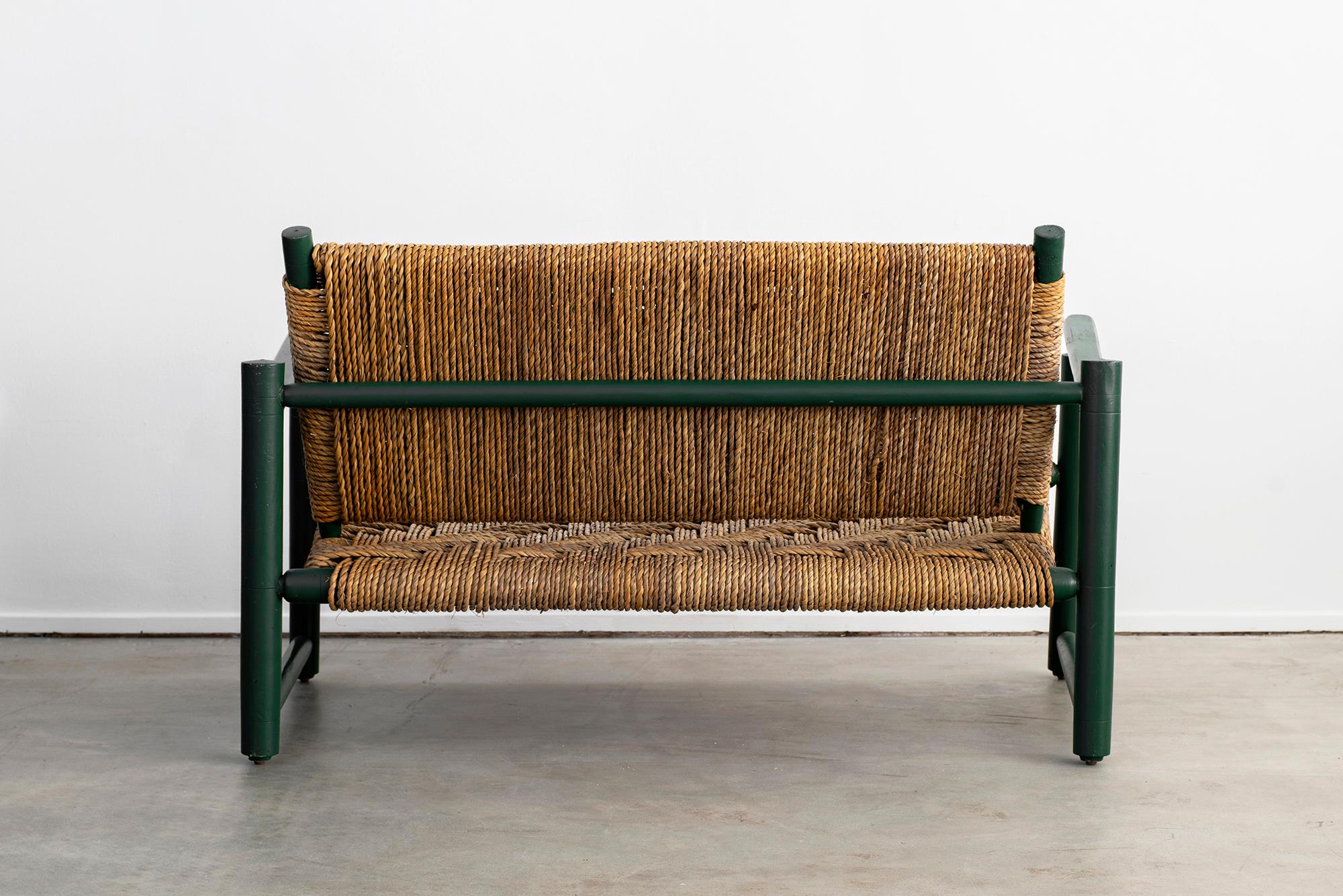 Mid-20th Century Audoux Minet Bench