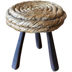 Audoux Minet Braided Rush Stool