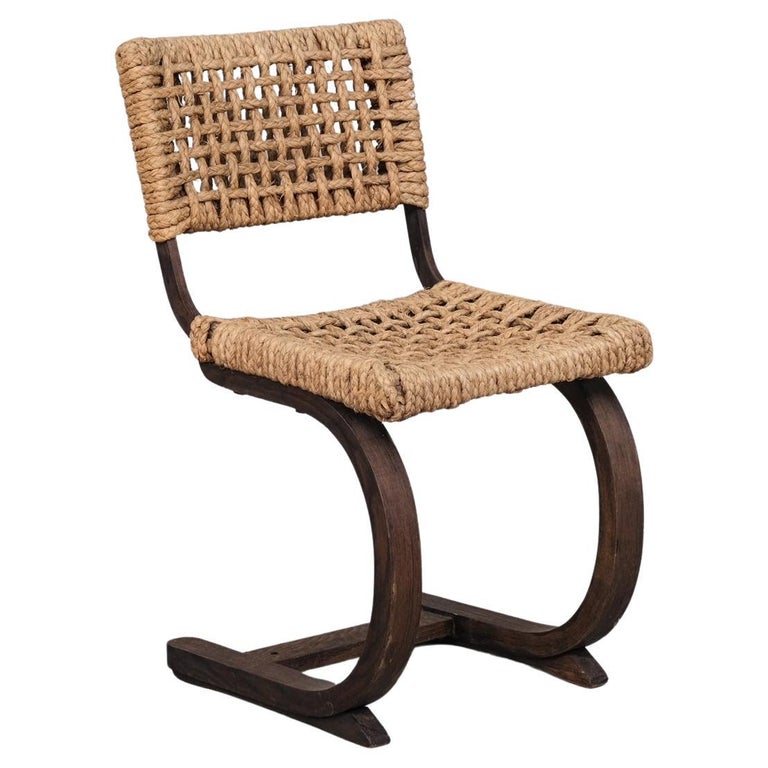 French MidCentury Rope Desk or Dining Chairs 'Up to 3