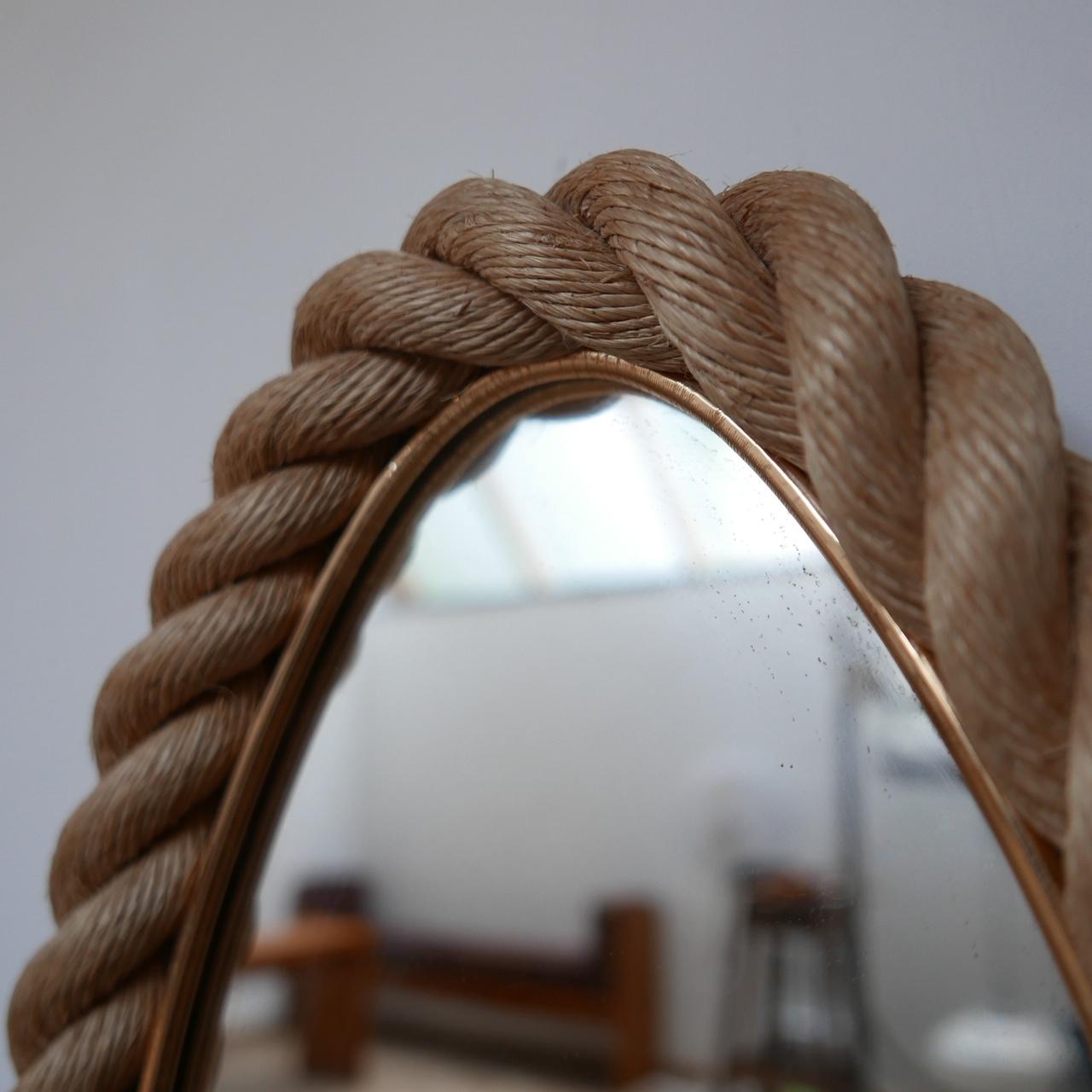 Audoux-Minet French Mid-Century Rope Mirror 2