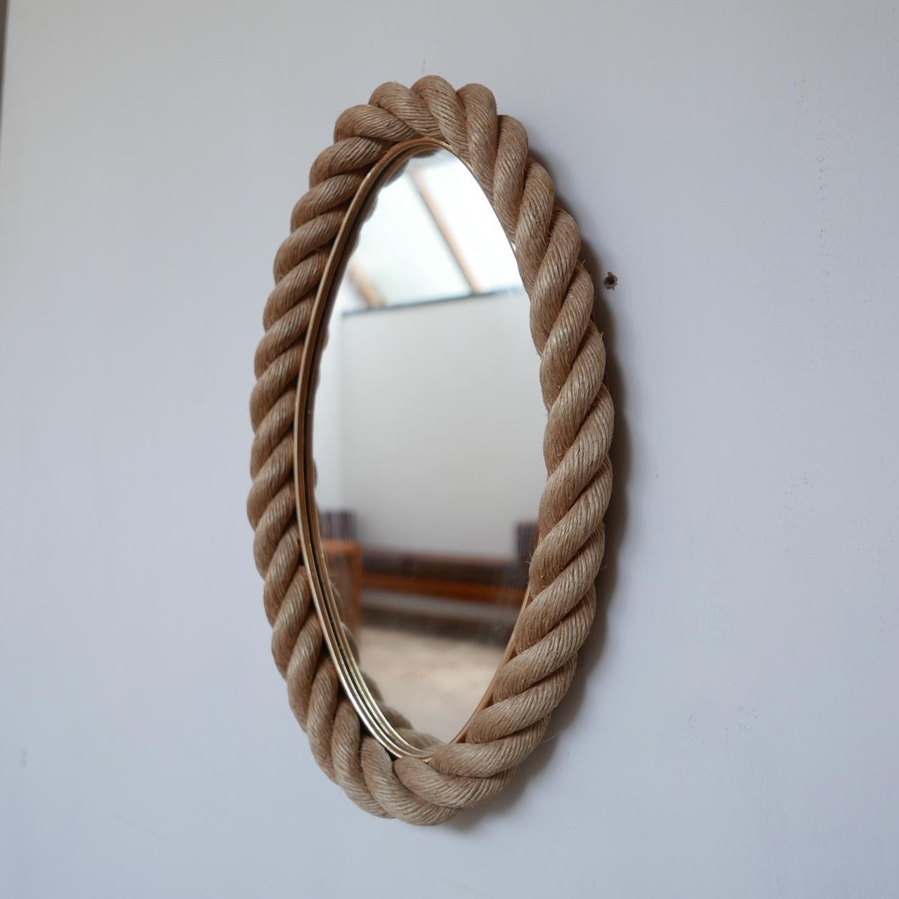 Audoux-Minet French Mid-Century Rope Mirror 3
