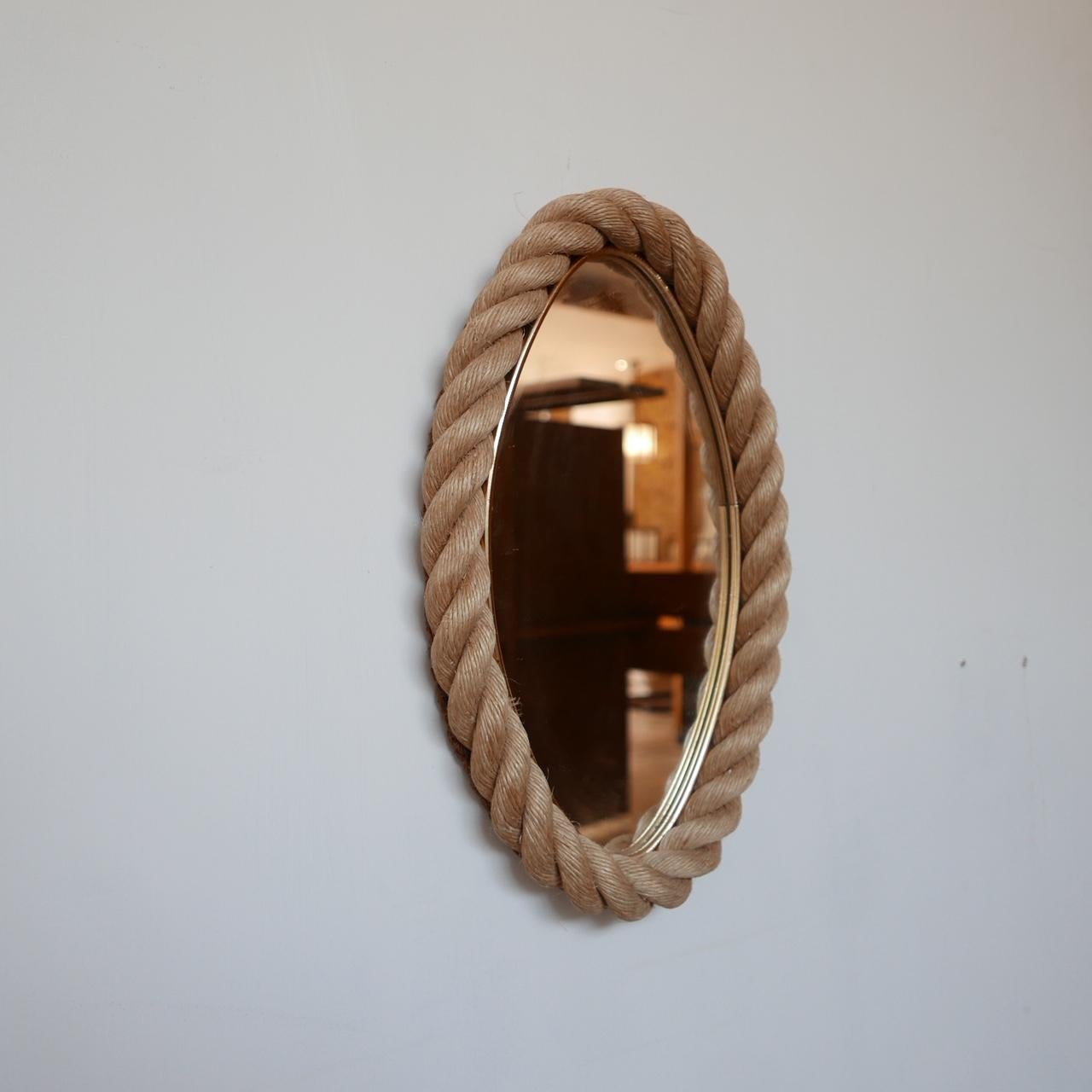 Audoux-Minet French Mid-Century Rope Mirror 4