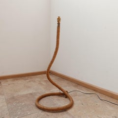 Audoux-Minet French Mid-Century Rope Table Lamp