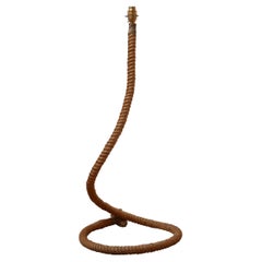 Audoux-Minet French Mid-Century Rope Table Lamp