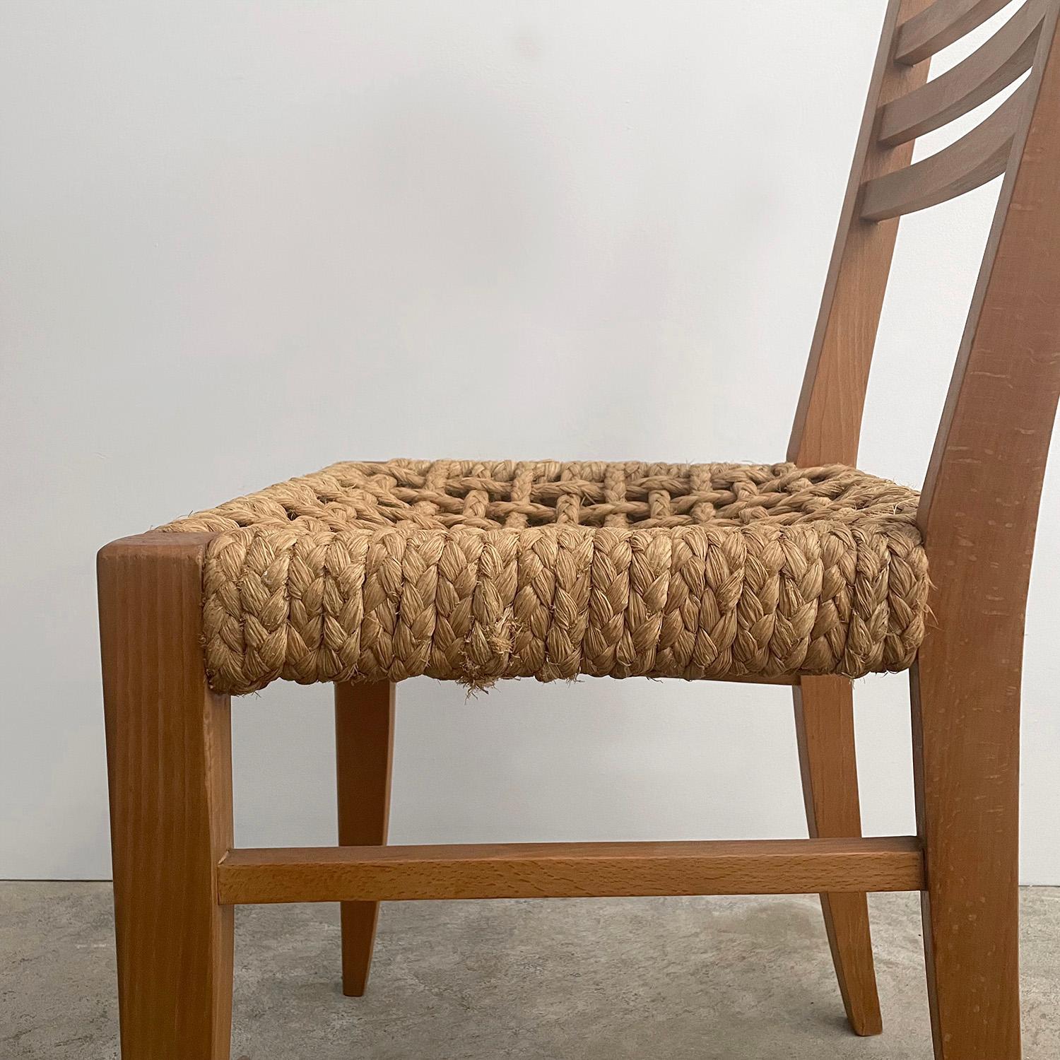  Audoux Minet Französisch Oak & Rope Side Chair  im Angebot 8