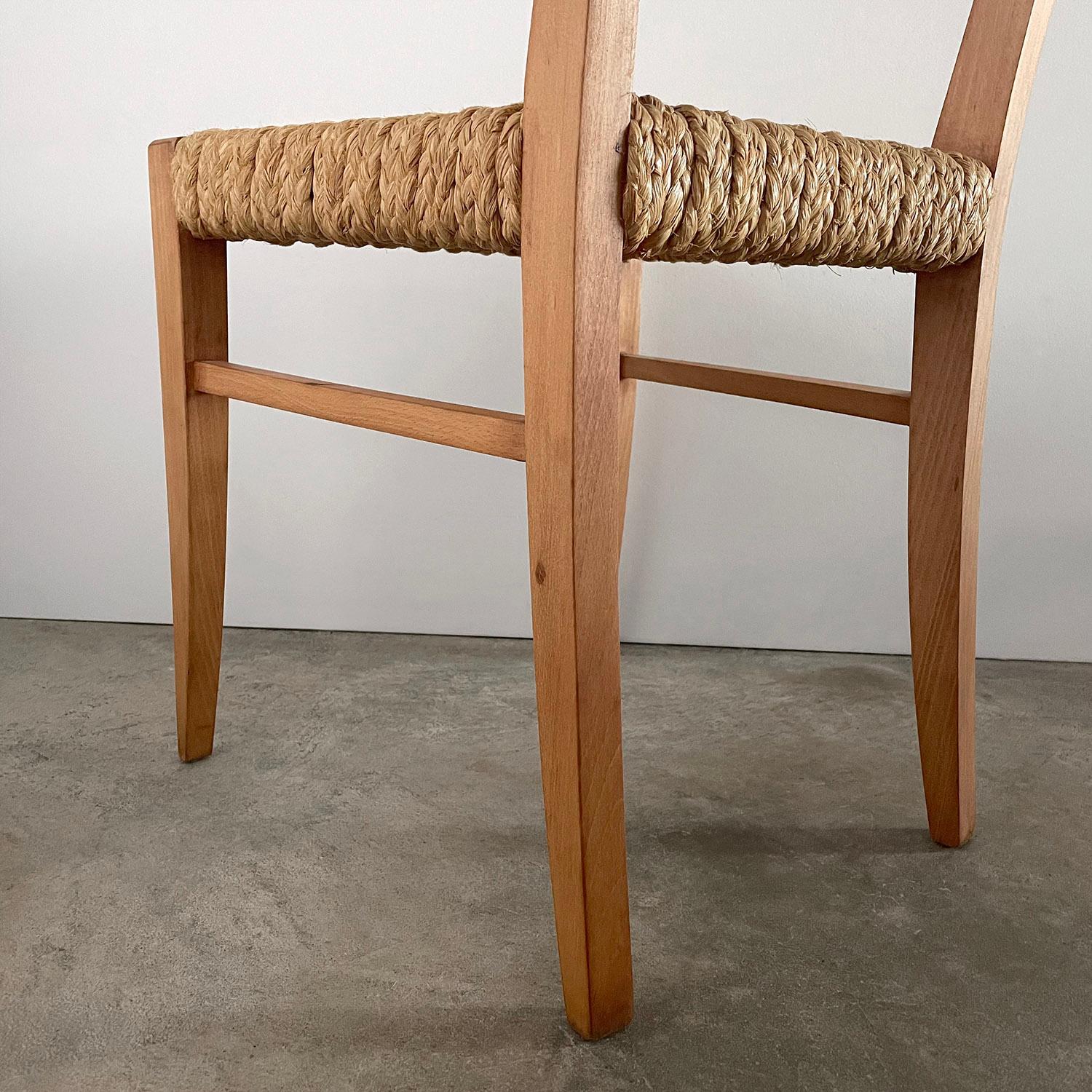 Audoux Minet Französisch Oak & Rope Side Chair  im Angebot 10
