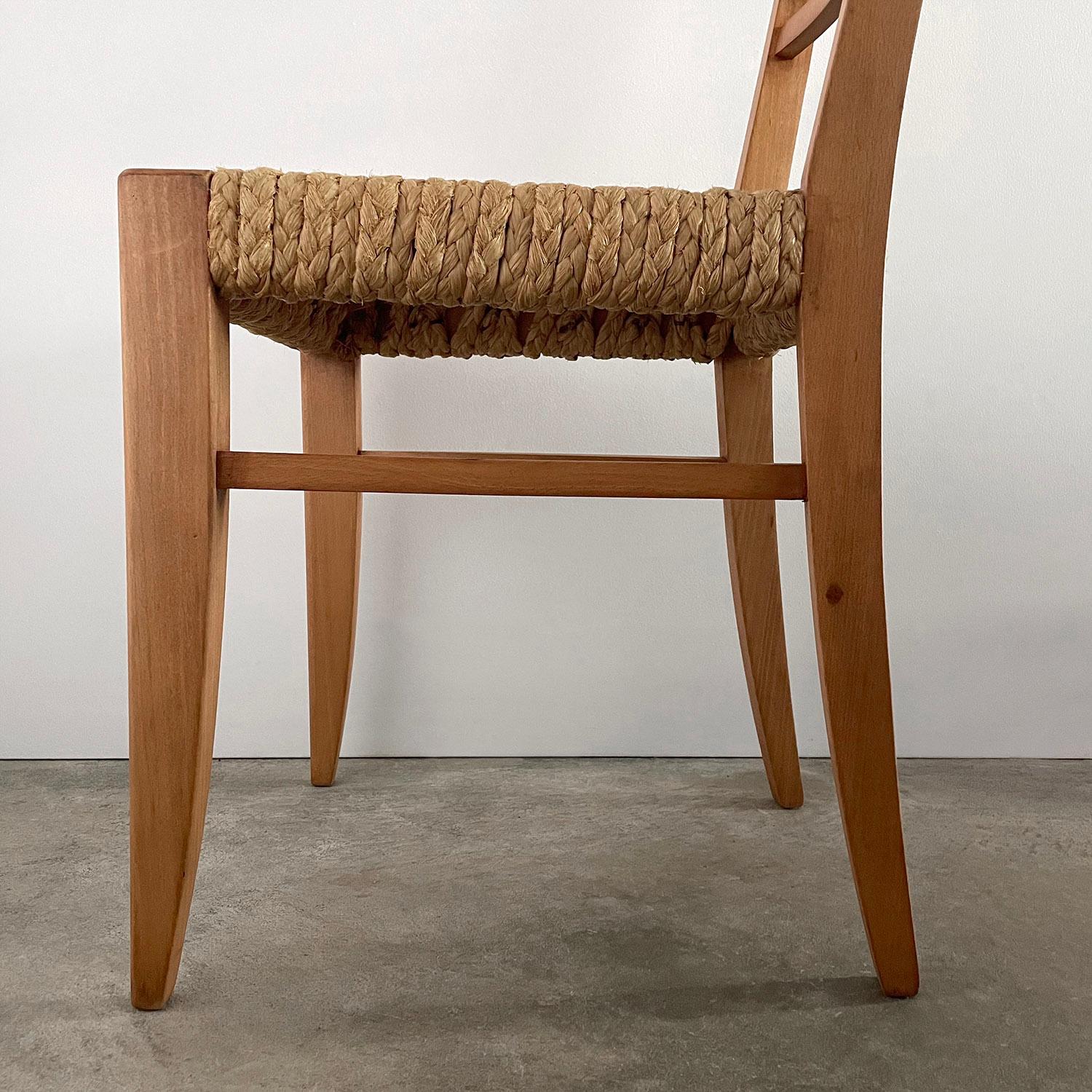 Audoux Minet Französisch Oak & Rope Side Chair  im Angebot 12