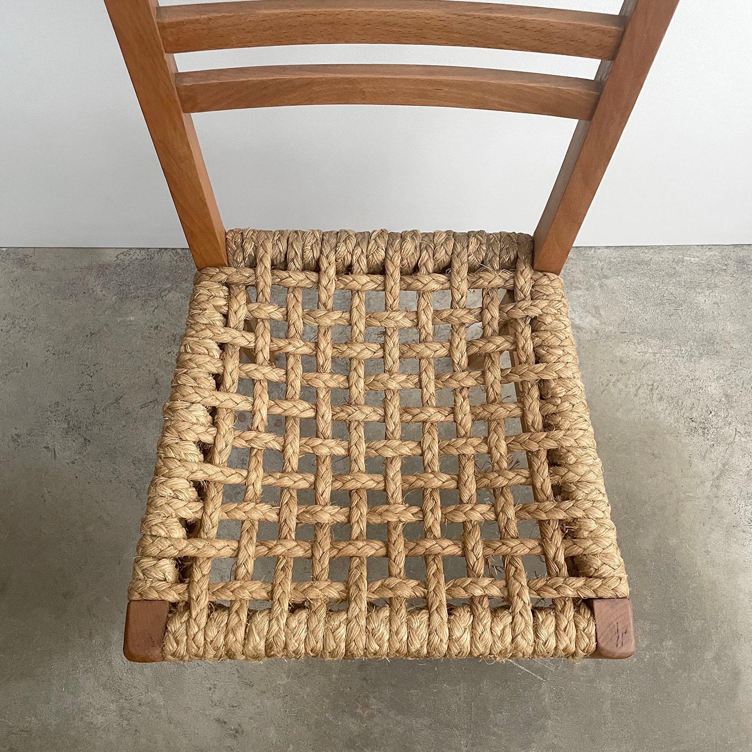  Audoux Minet Französisch Oak & Rope Side Chair  im Angebot 3