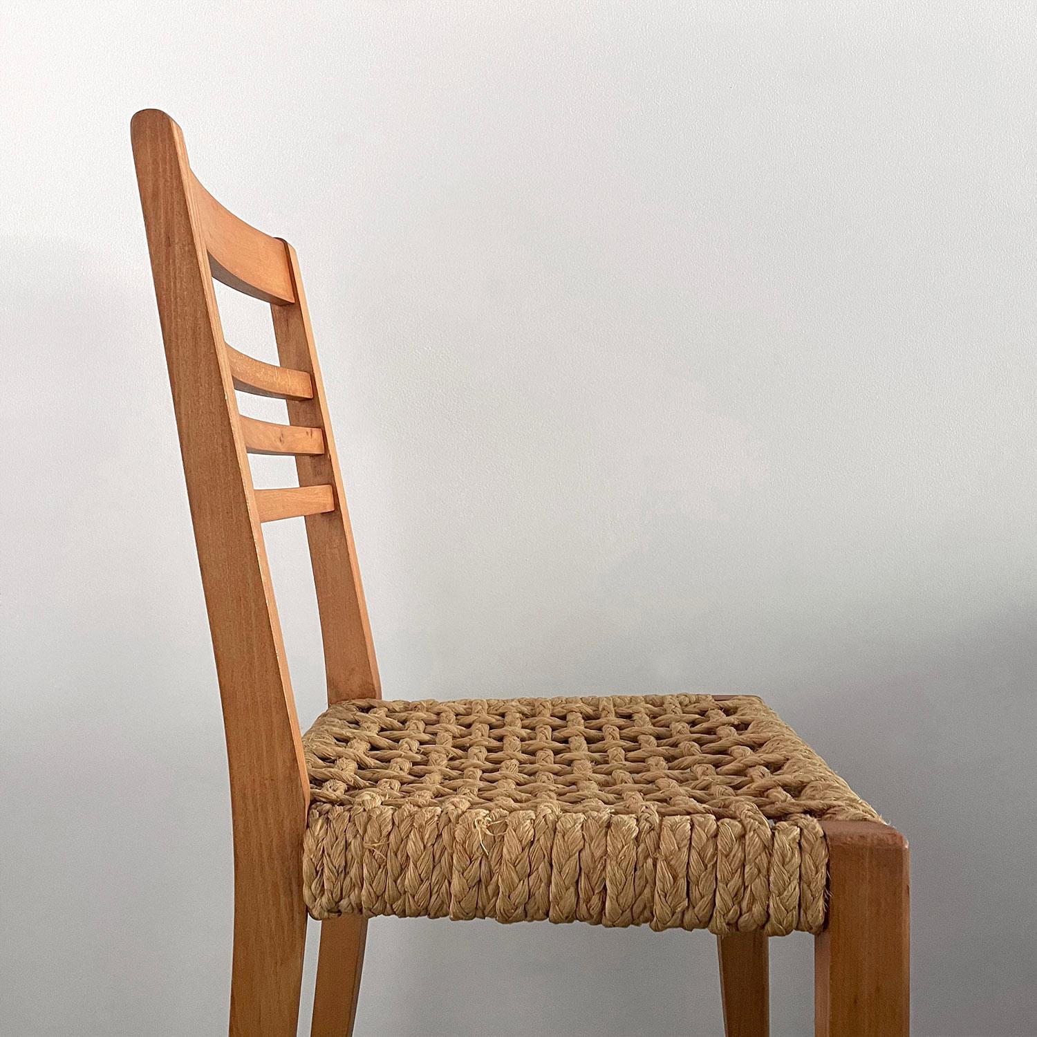 Audoux Minet Französisch Oak & Rope Side Chair  im Angebot 4