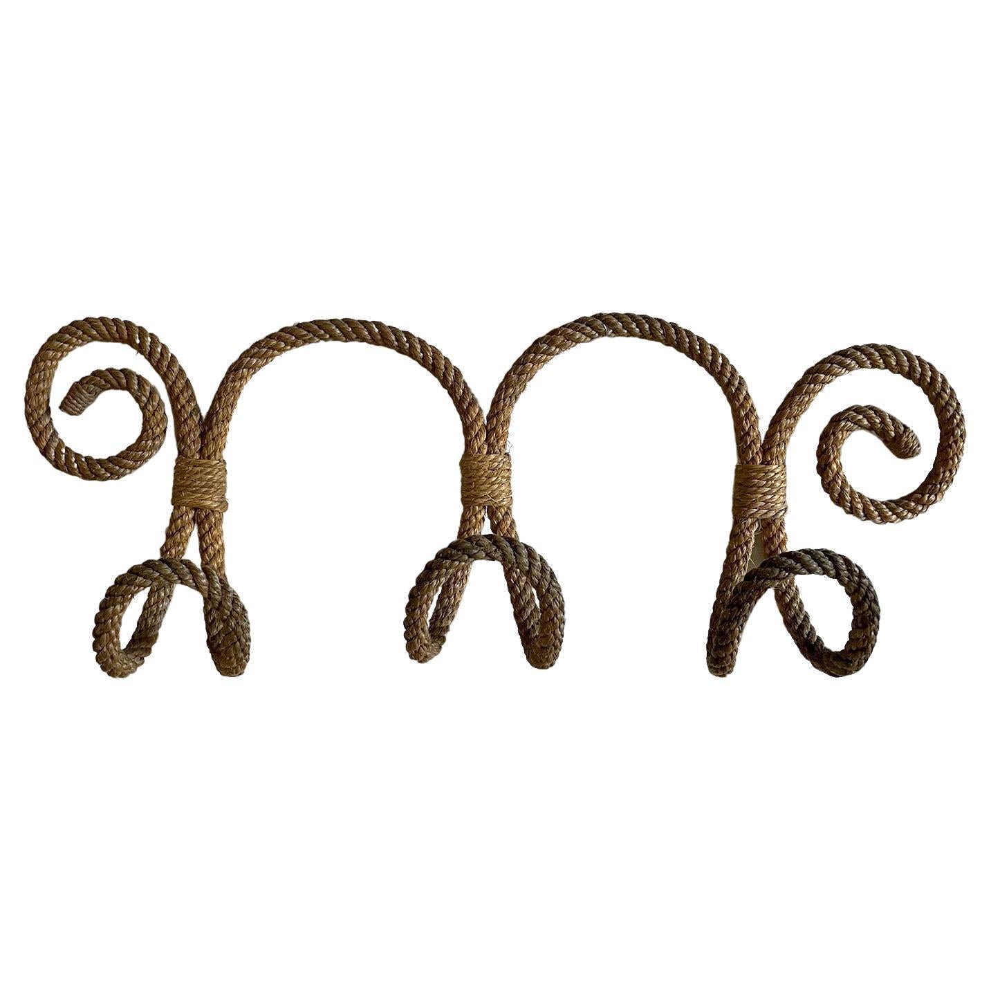 Audoux Minet French Rope Coat Rack For Sale