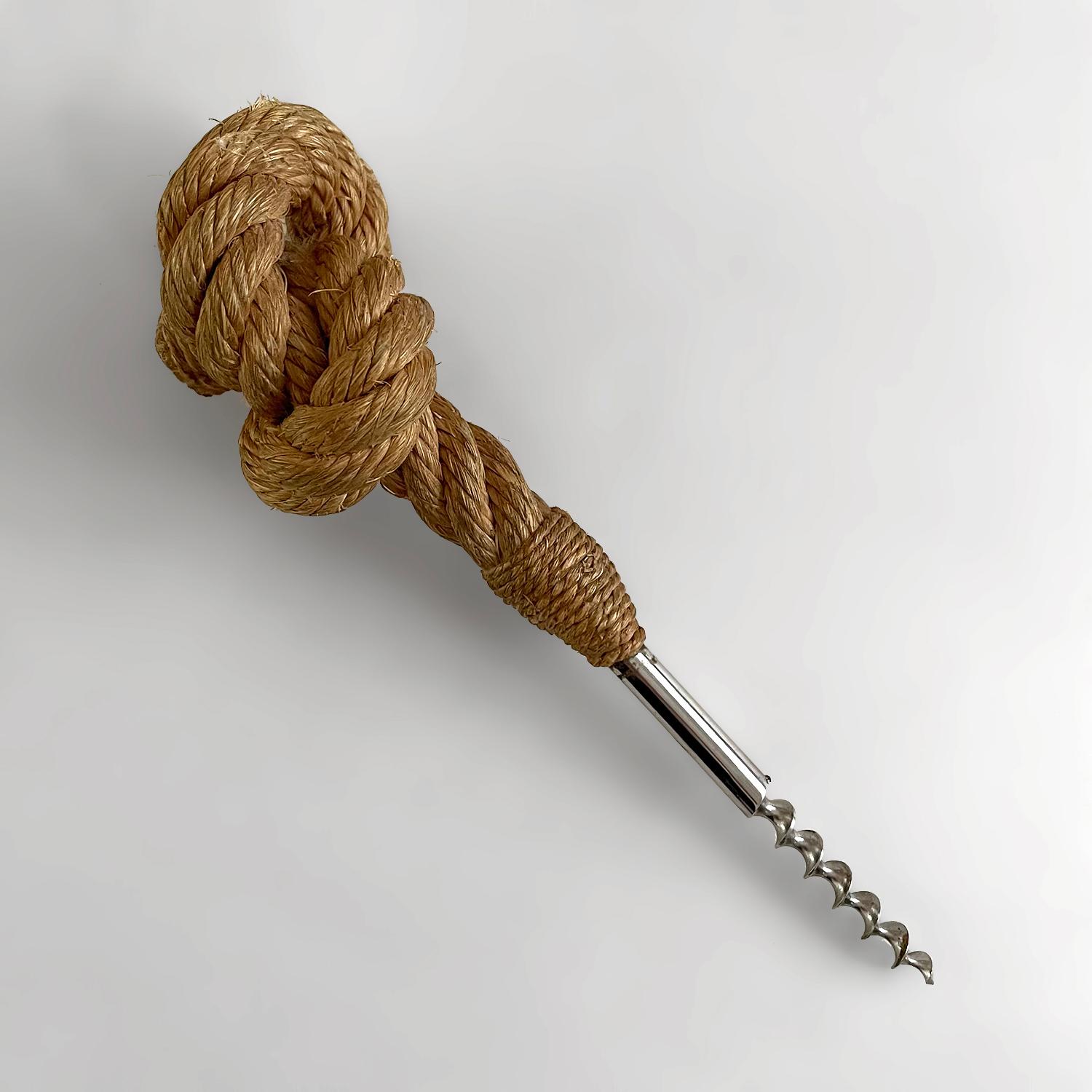Audoux Minet wine opener
France, circa 1950’s
Signature coiled rope with oversized knot trim
Patina from age and use
We have a large collection of Audoux-Minet pieces, please see other listings 