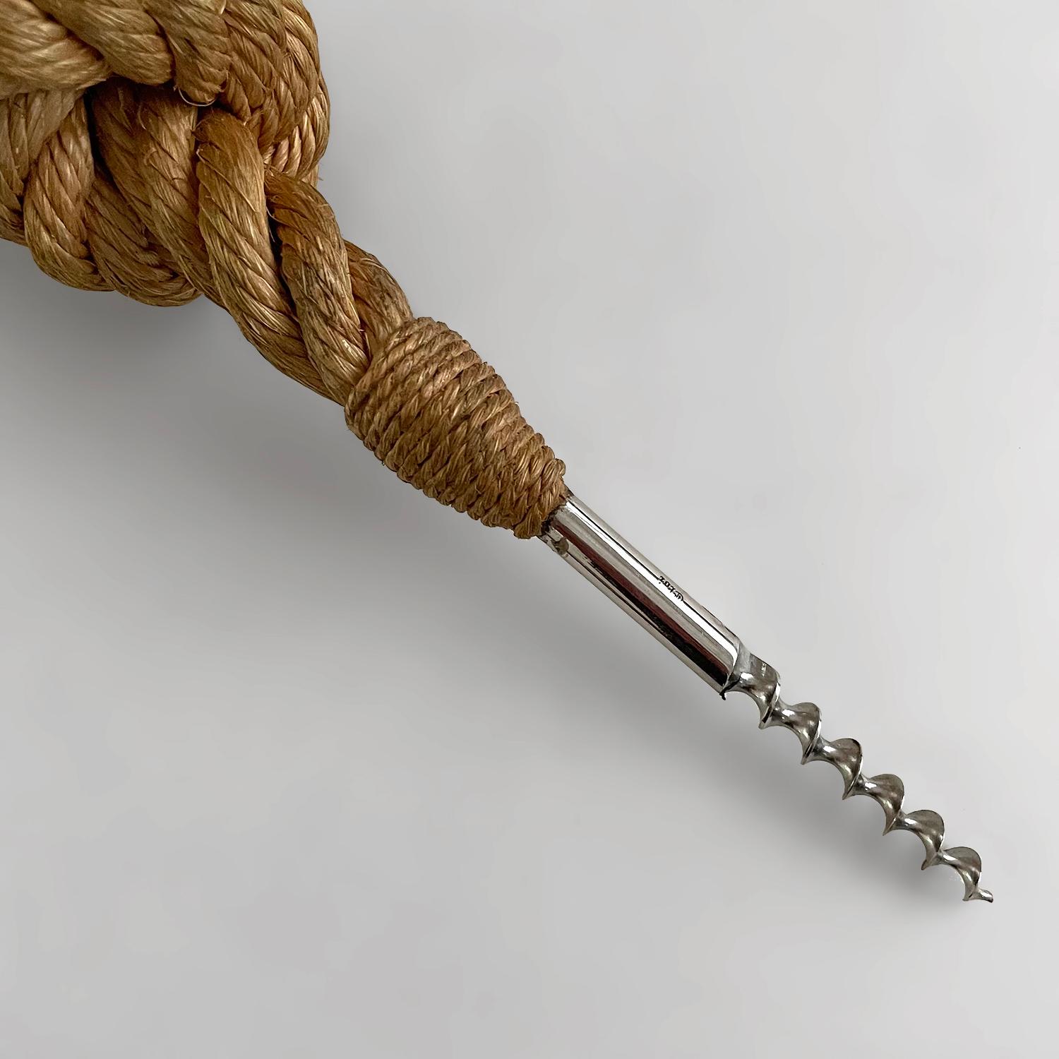Mid-20th Century Audoux Minet French Rope Corkscrew Wine Opener For Sale