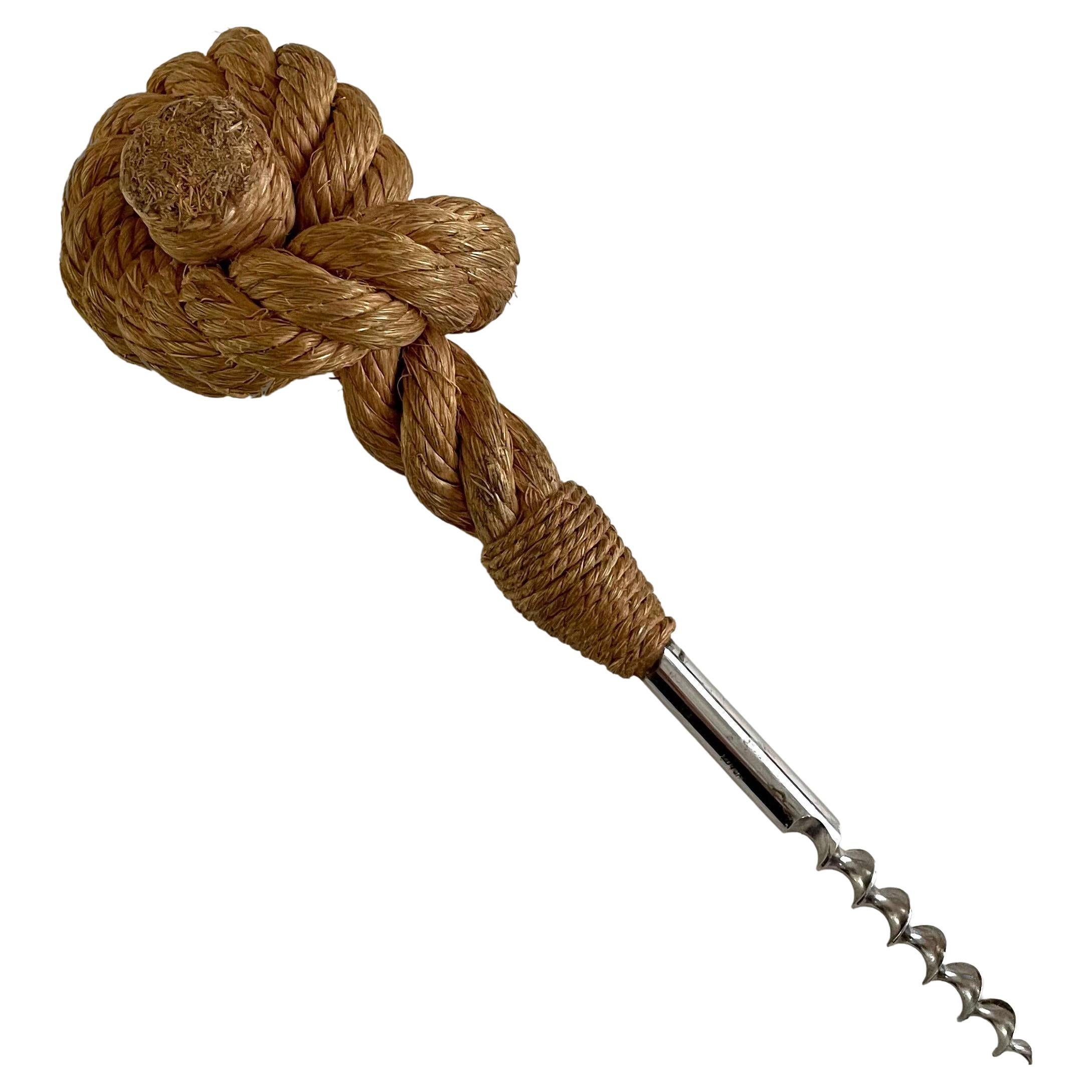 Audoux Minet French Rope Corkscrew Wine Opener For Sale