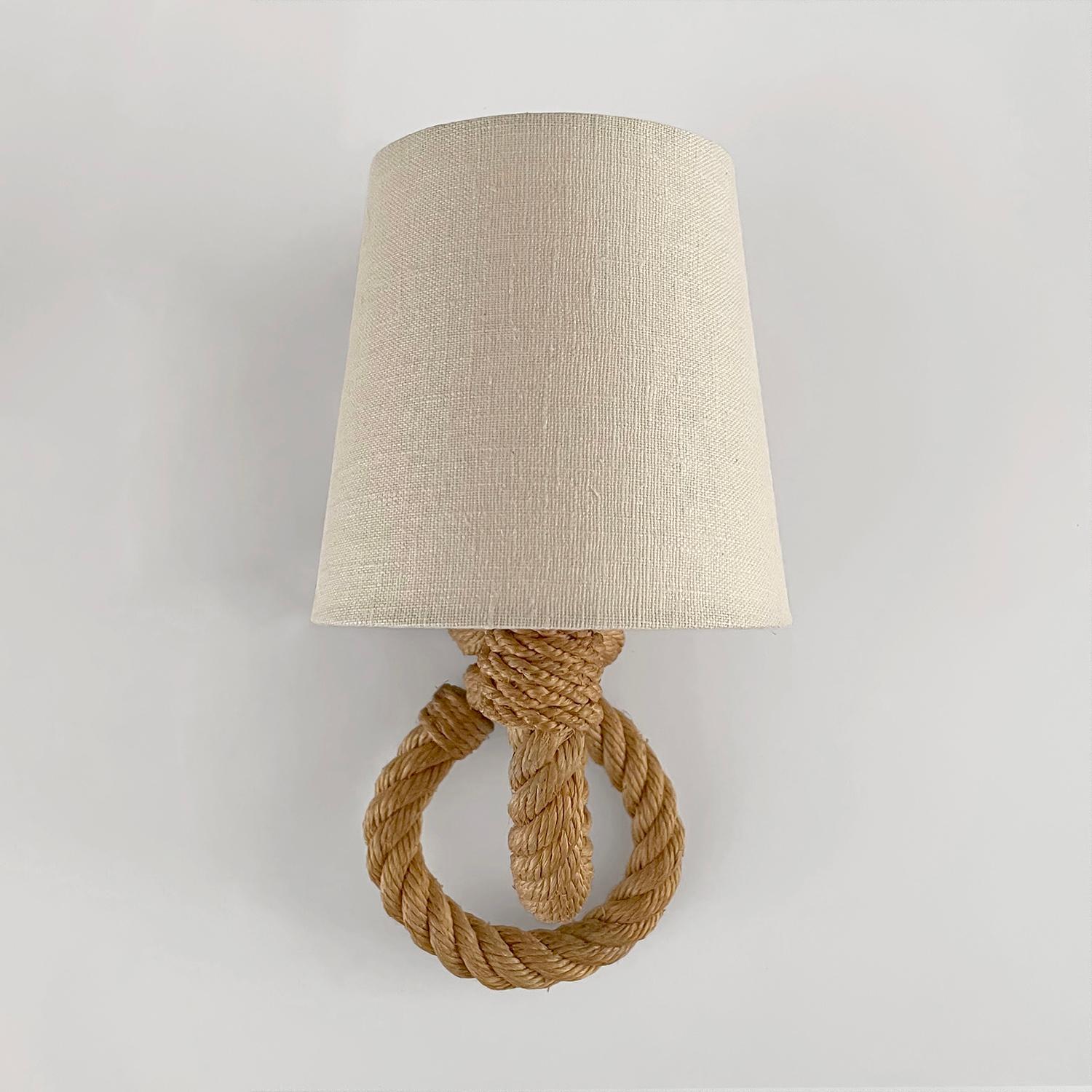 Audoux Minet French Rope Single Sconce  For Sale 1