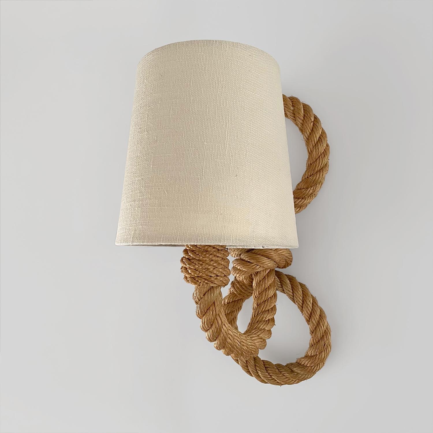 Audoux Minet French Rope Single Sconce  For Sale 2