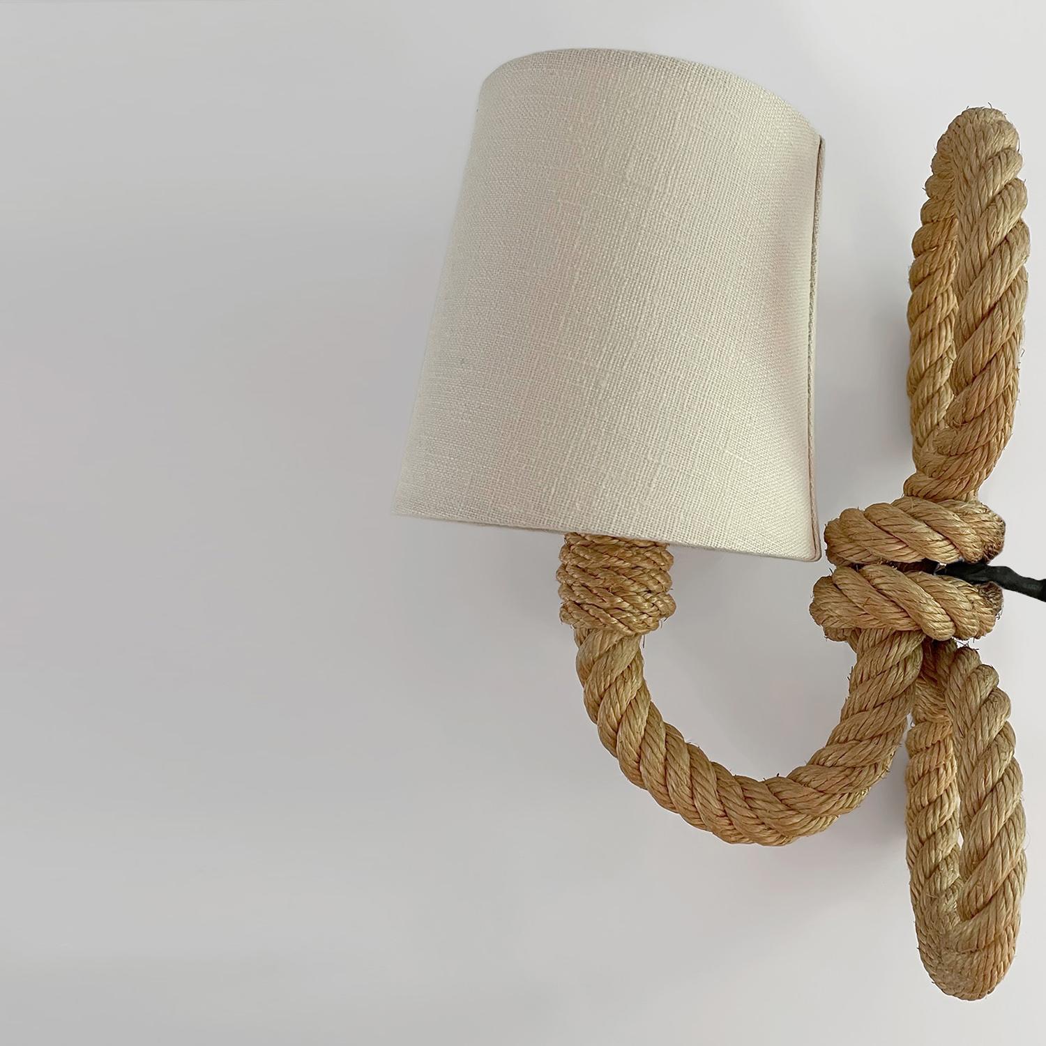 Audoux Minet French Rope Single Sconce  For Sale 4