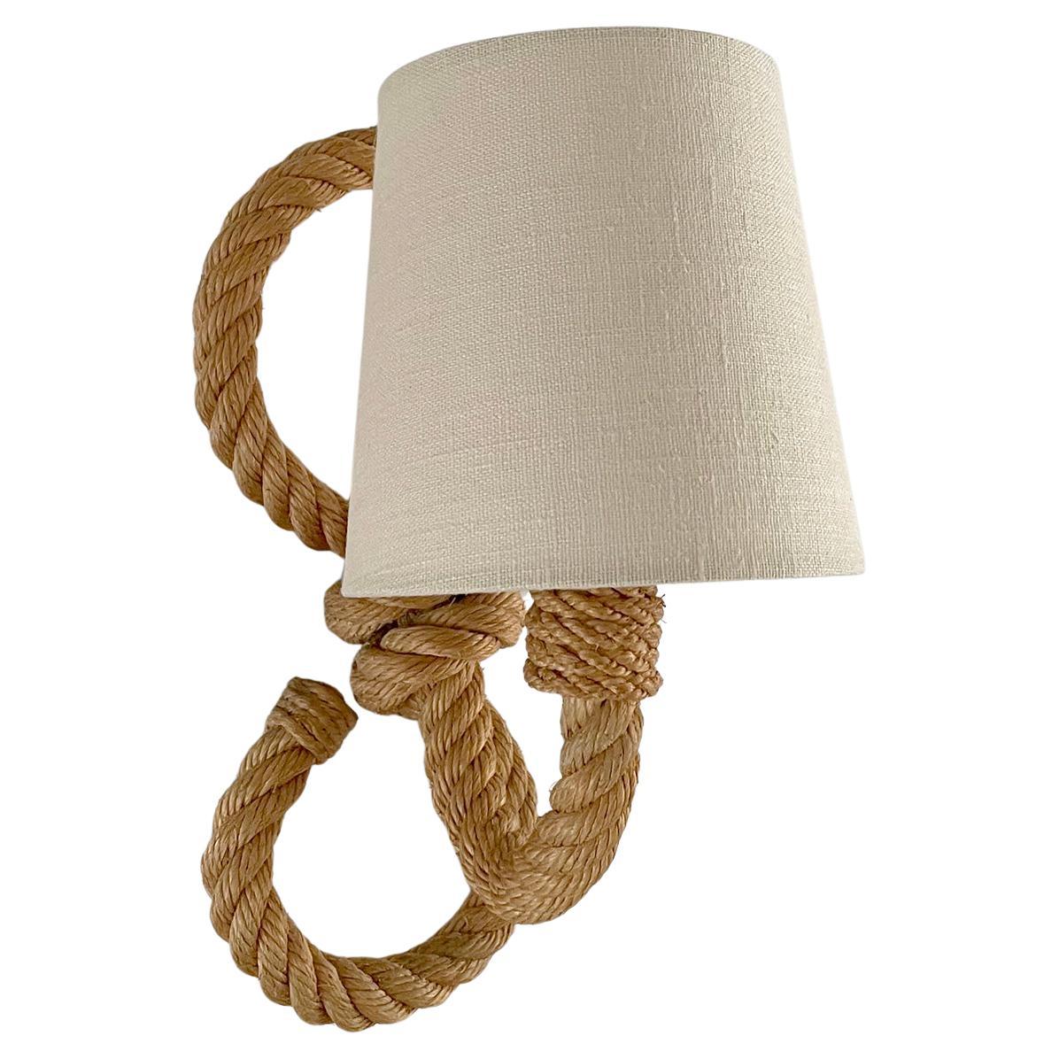 Audoux Minet French Rope Single Sconce  For Sale