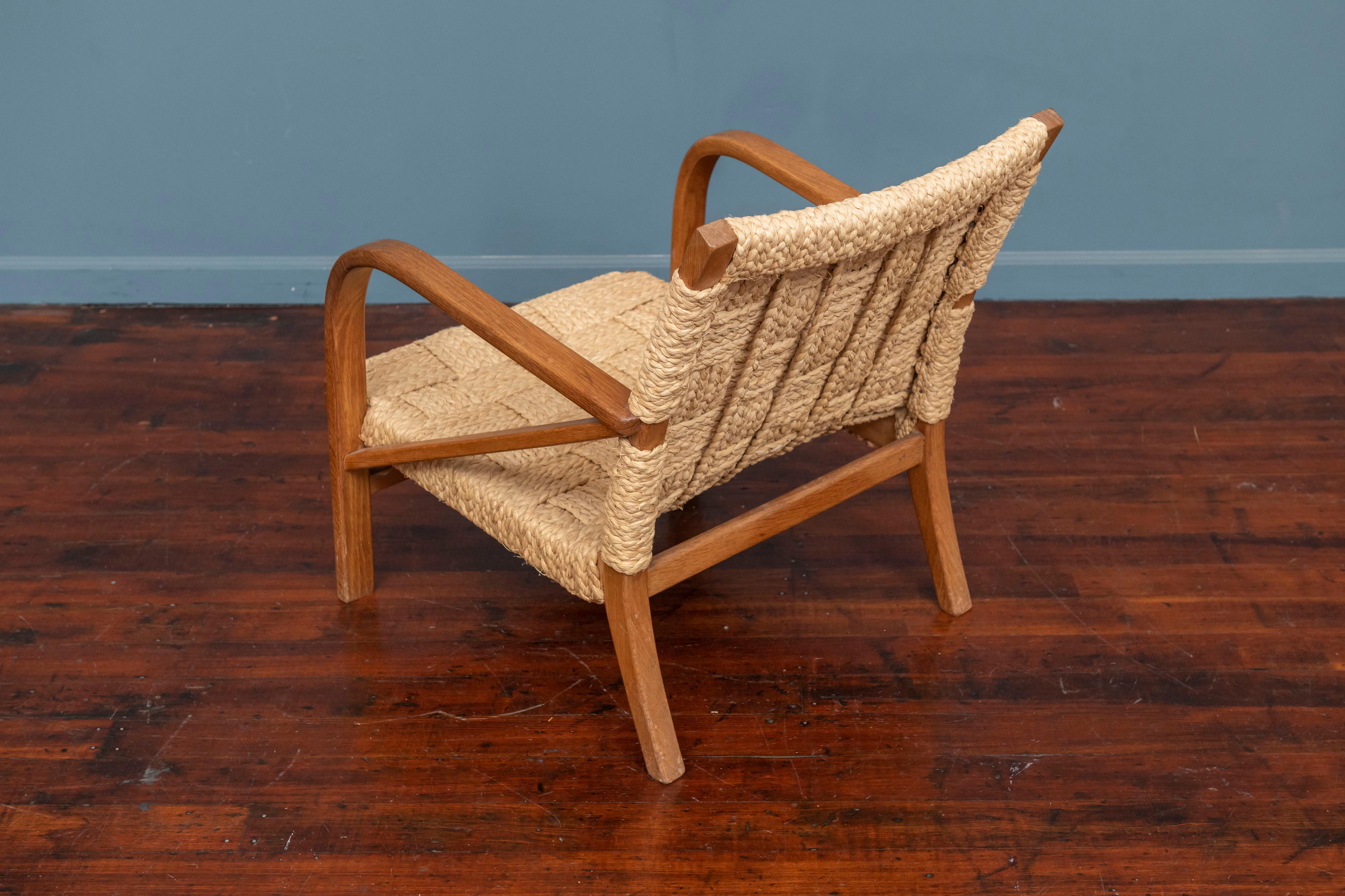 French Audoux-Minet Lounge Chair, France For Sale