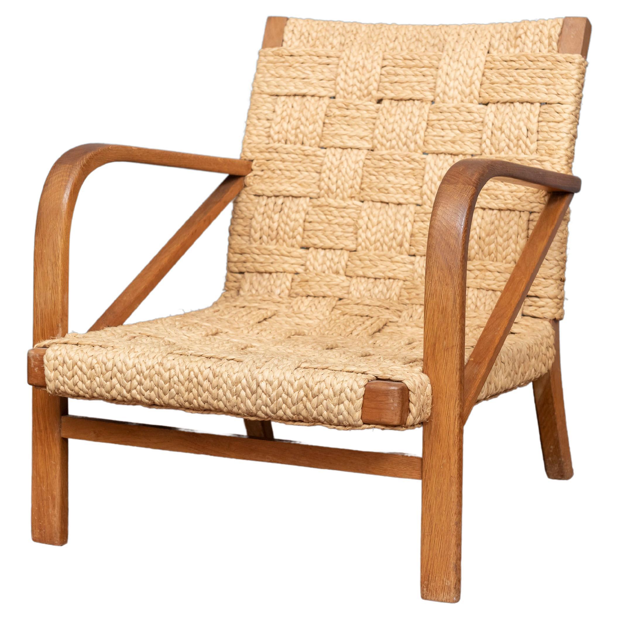 Audoux-Minet Lounge Chair, France For Sale