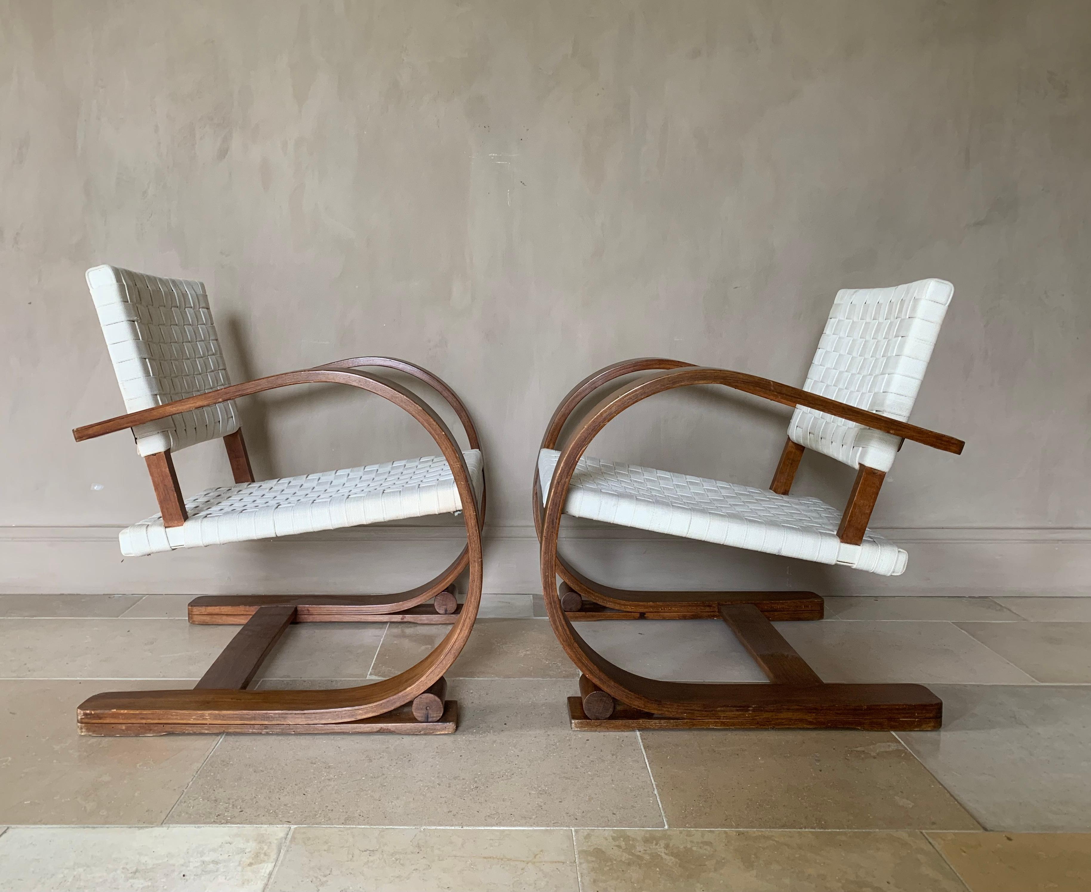Mid-Century Modern Audoux & Minet Lounge Chairs for Vibo Vesoul, France For Sale