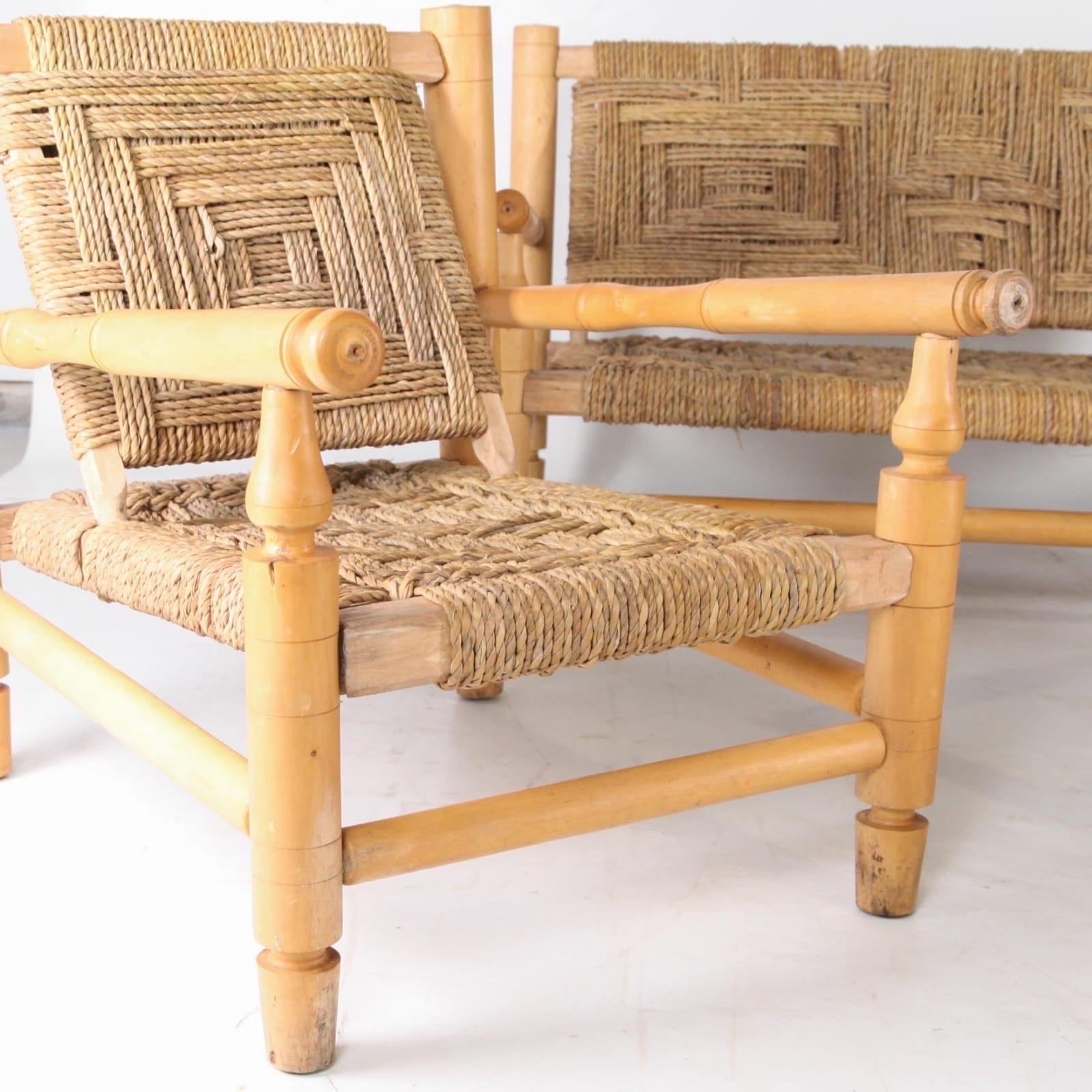 Audoux Minet lounge set circa 1960 In Good Condition For Sale In Isle Sur Sorgue, FR