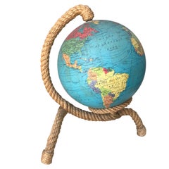 Audoux-Minet, Mapmonde, Rope Structure, circa 1960, France