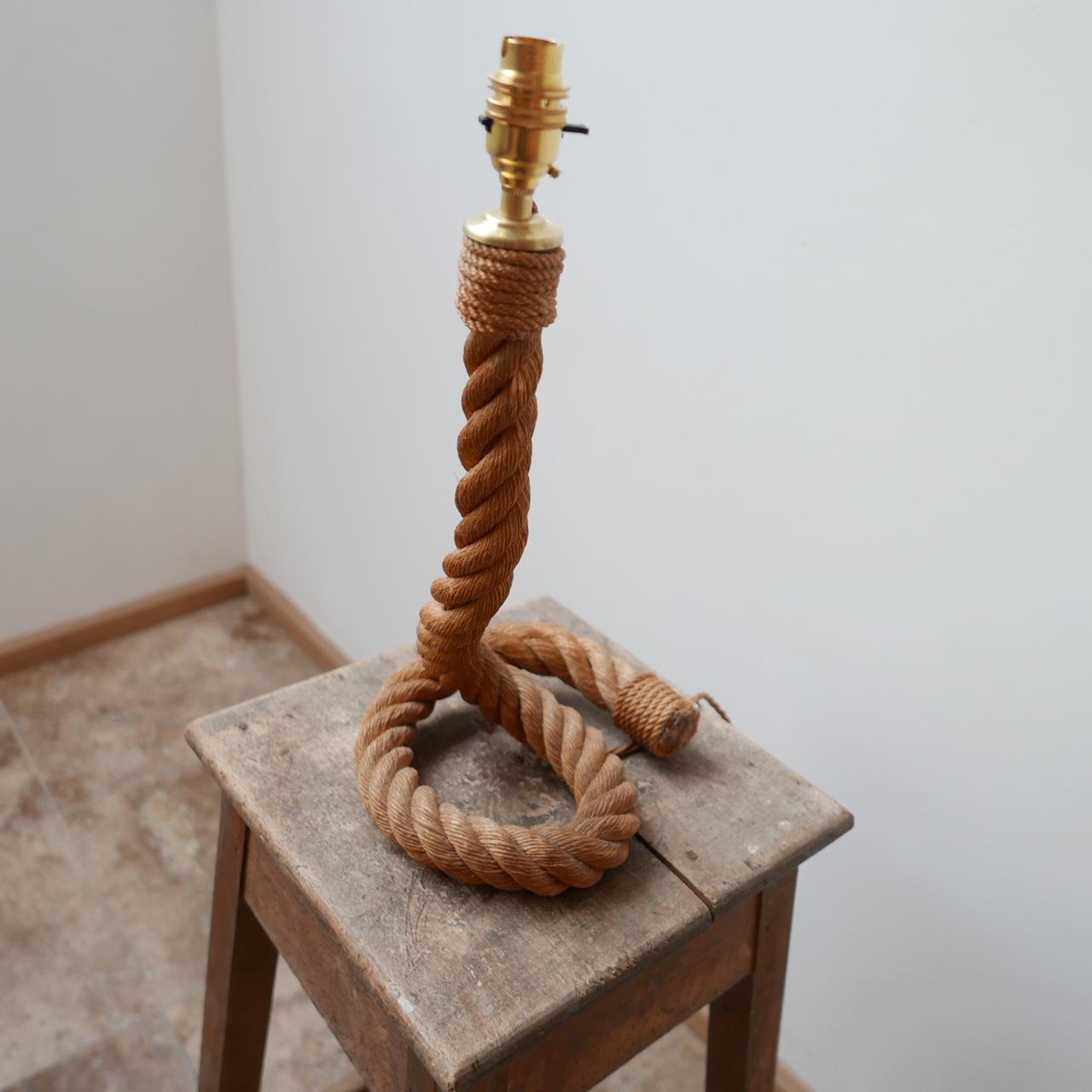 Mid-Century Modern Audoux Minet Midcentury Rope Cord Table Lamp