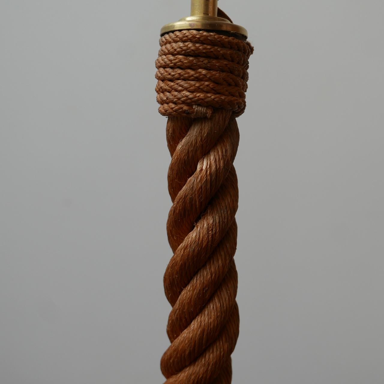 Audoux Minet Midcentury Rope Cord Table Lamp In Good Condition In London, GB