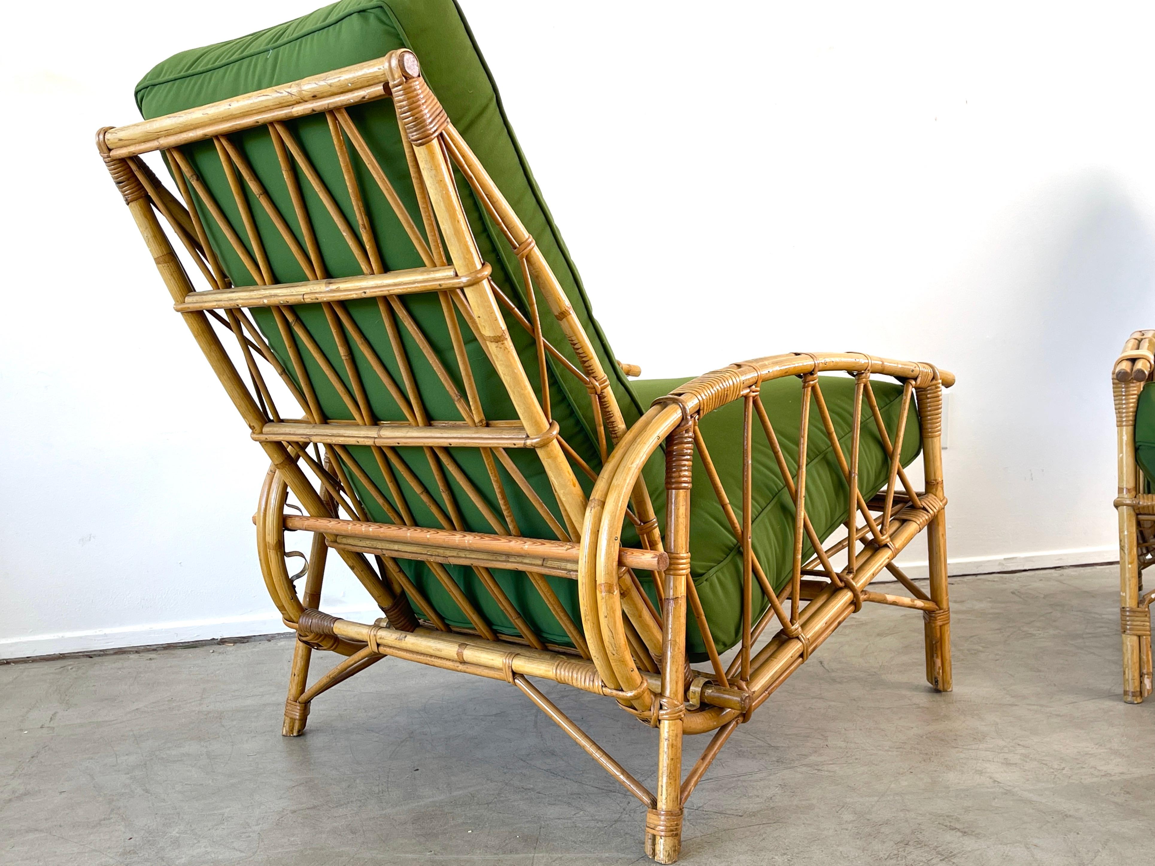 Audoux Minet Reclining Lounge Chairs & Ottoman 1