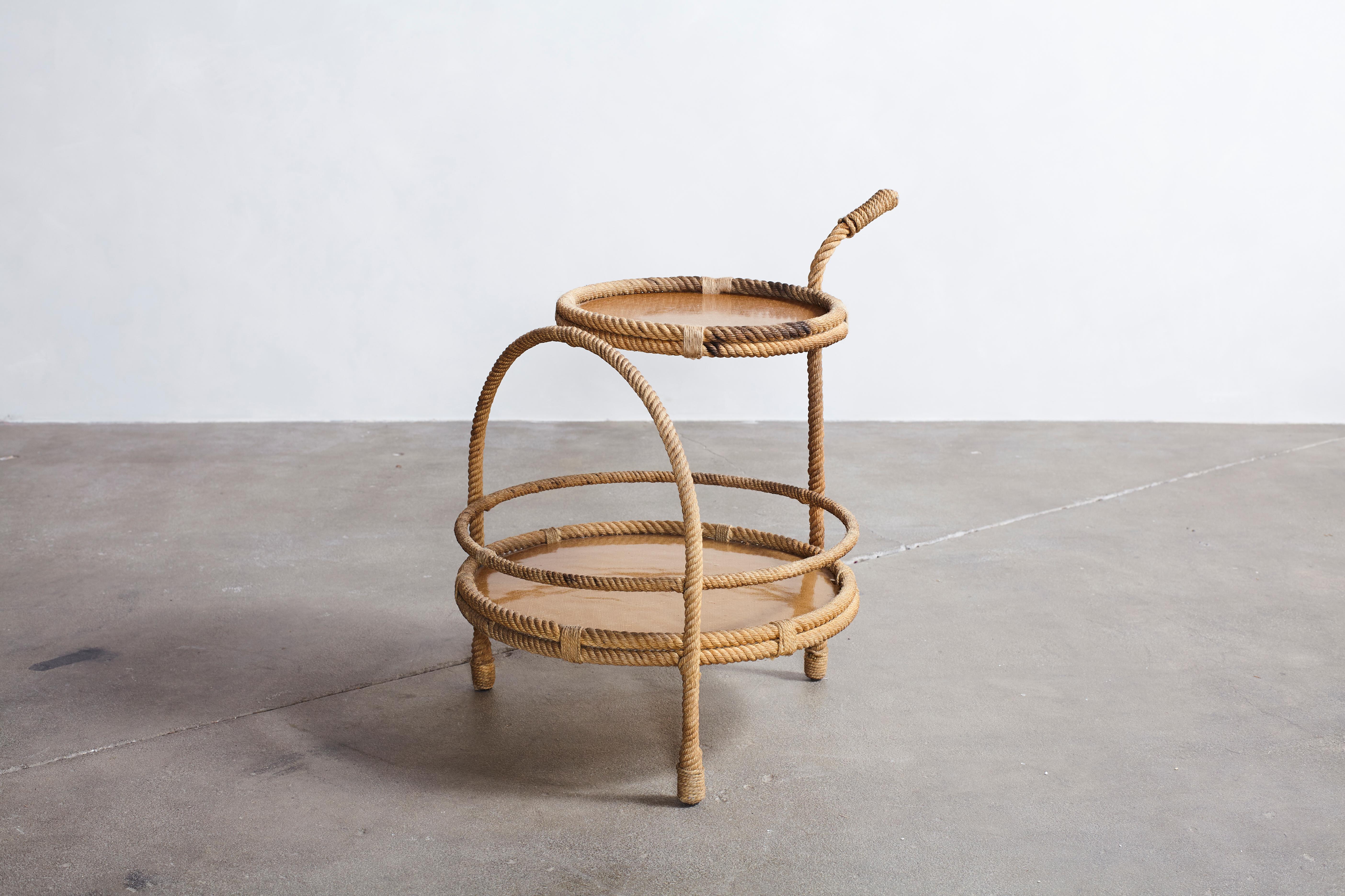 Audoux-Minet Rope and Fiberglass Side Table 6