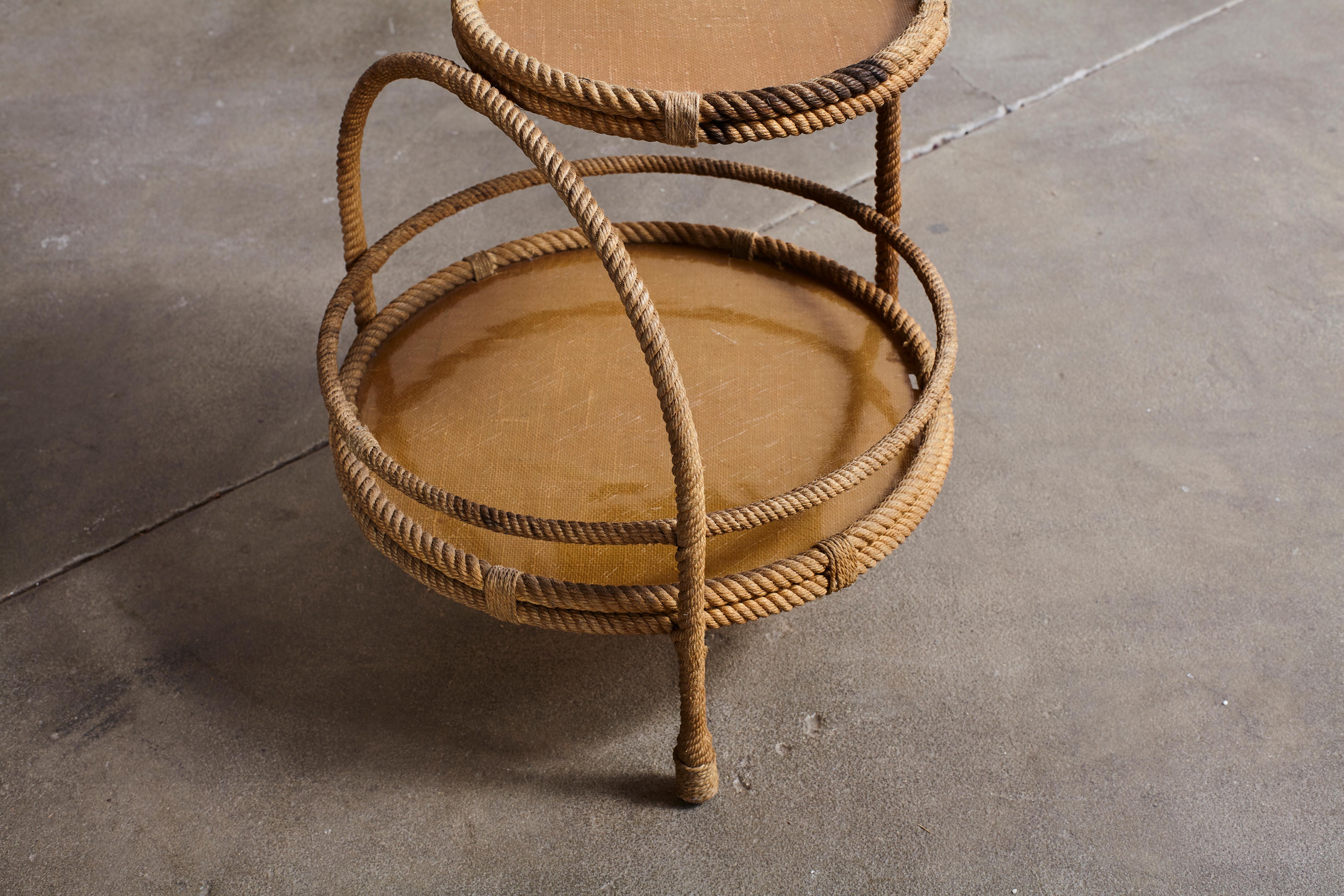 Audoux-Minet Rope and Fiberglass Side Table 8