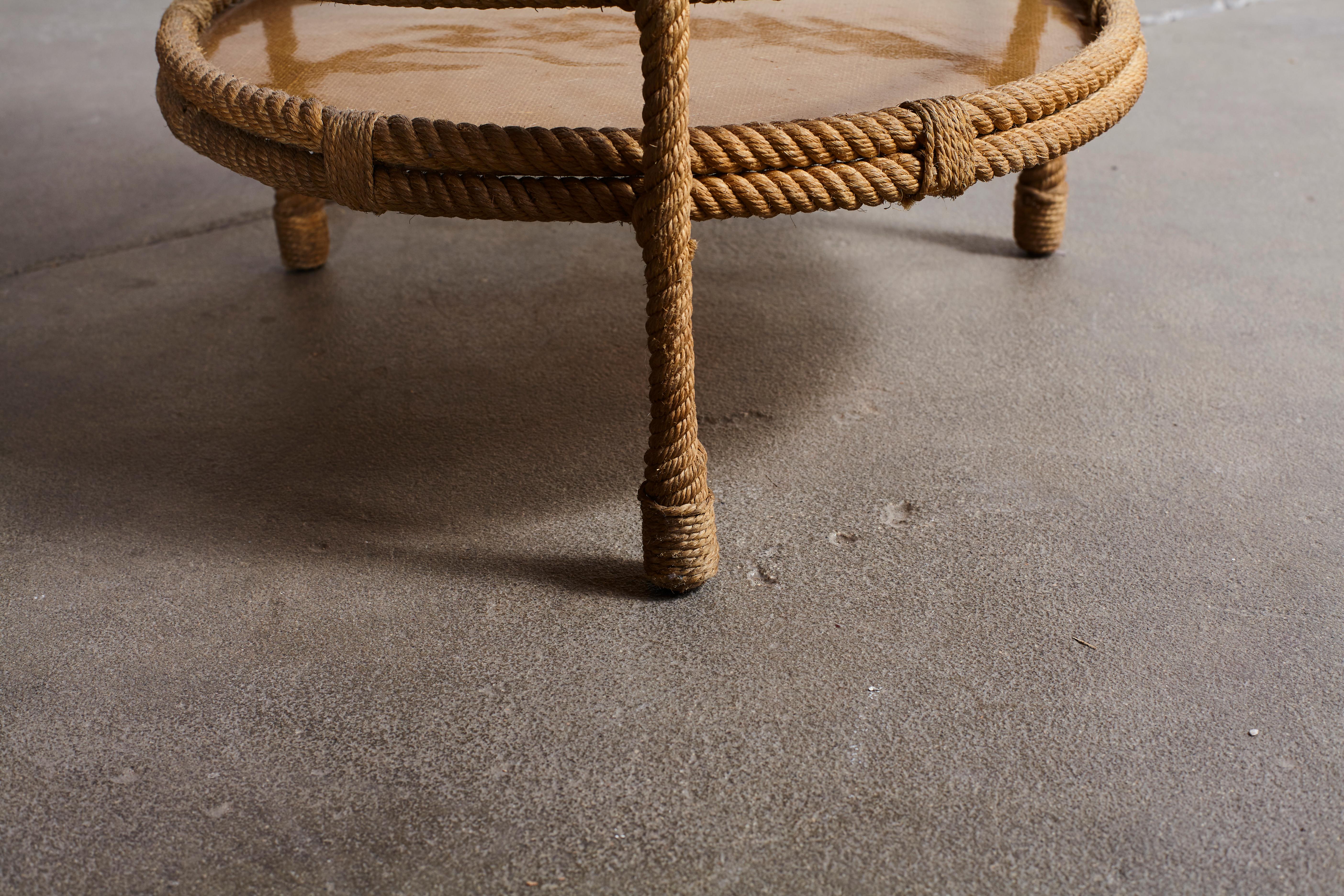 Audoux-Minet Rope and Fiberglass Side Table 9