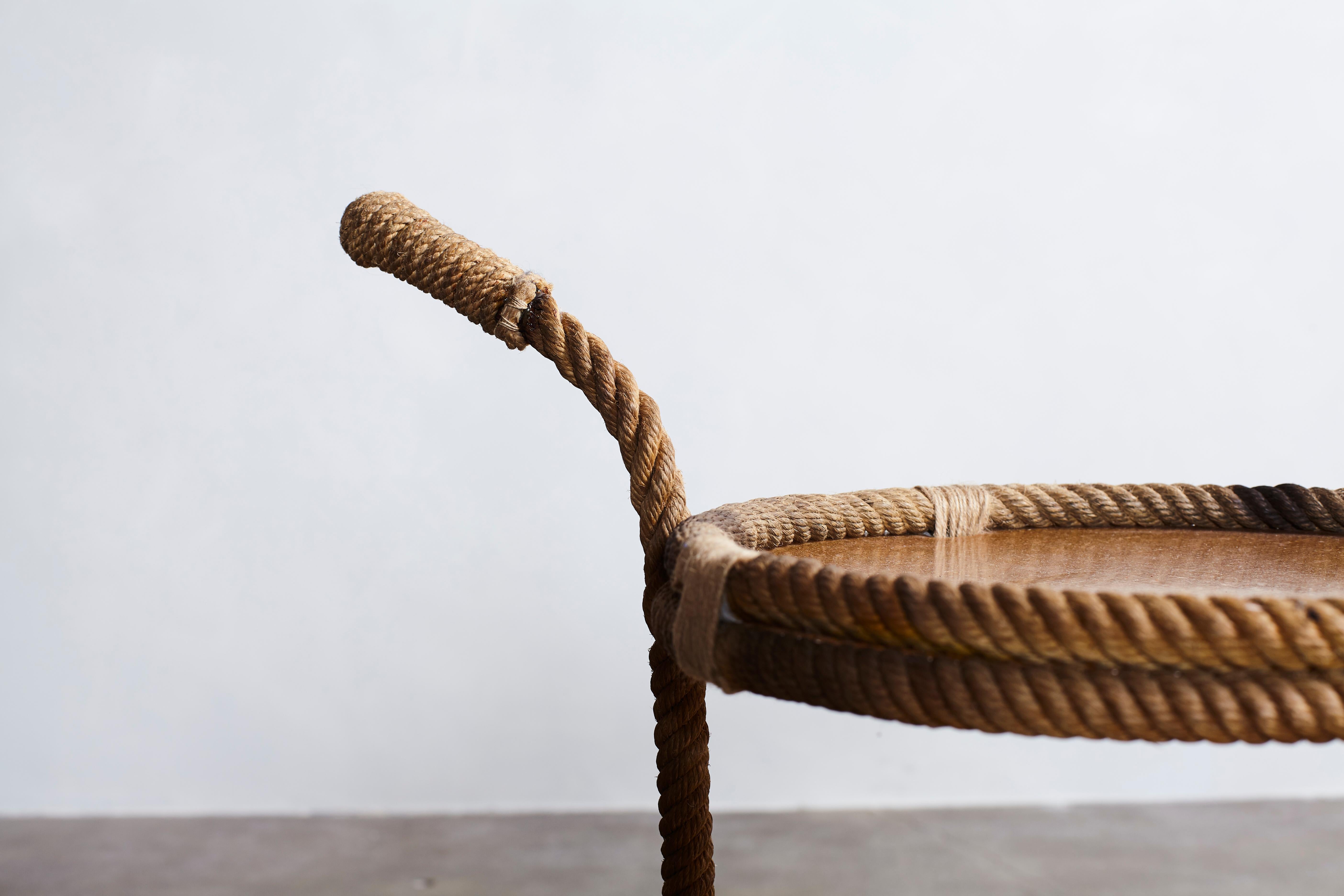 Audoux-Minet Rope and Fiberglass Side Table 2