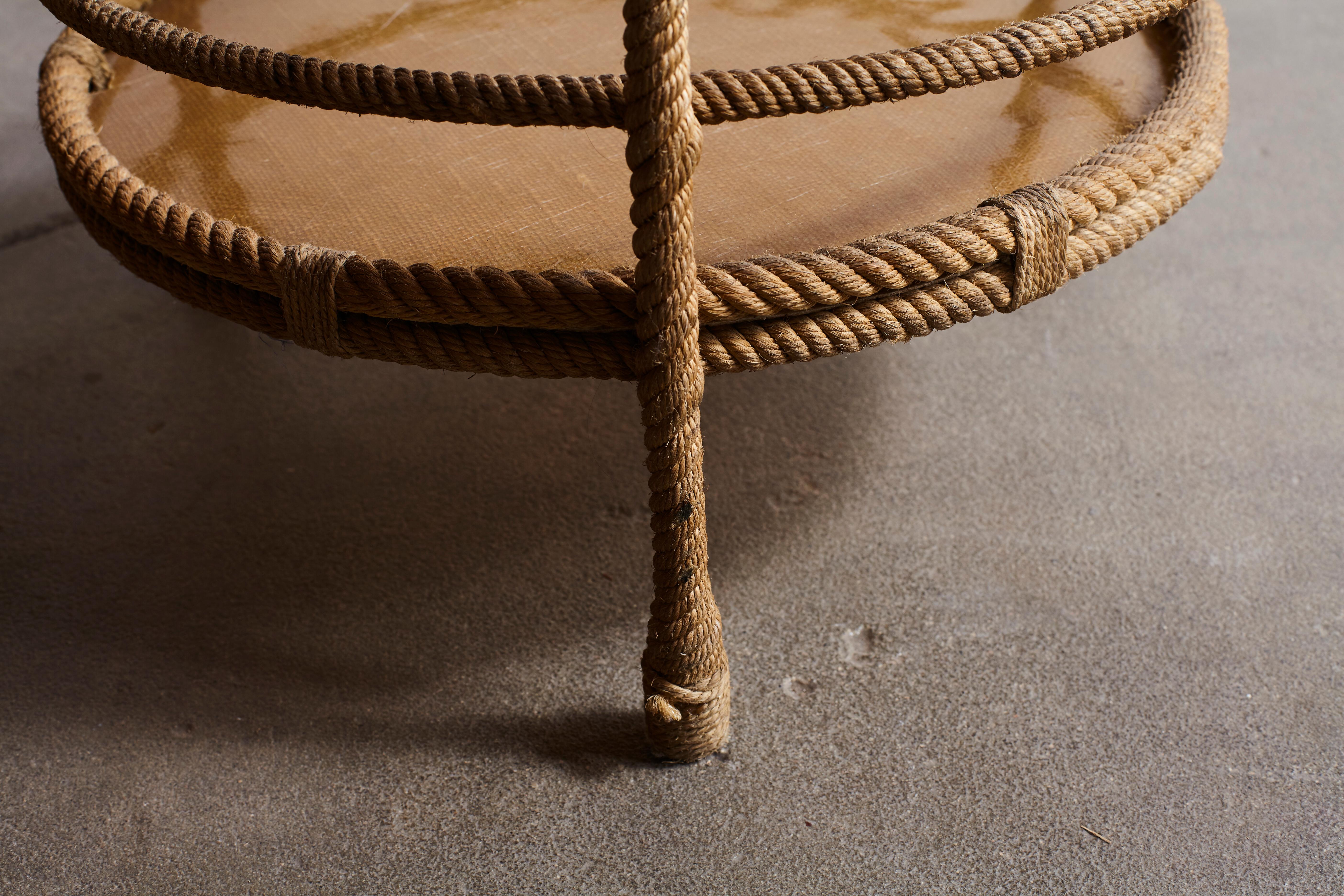 Audoux-Minet Rope and Fiberglass Side Table 3