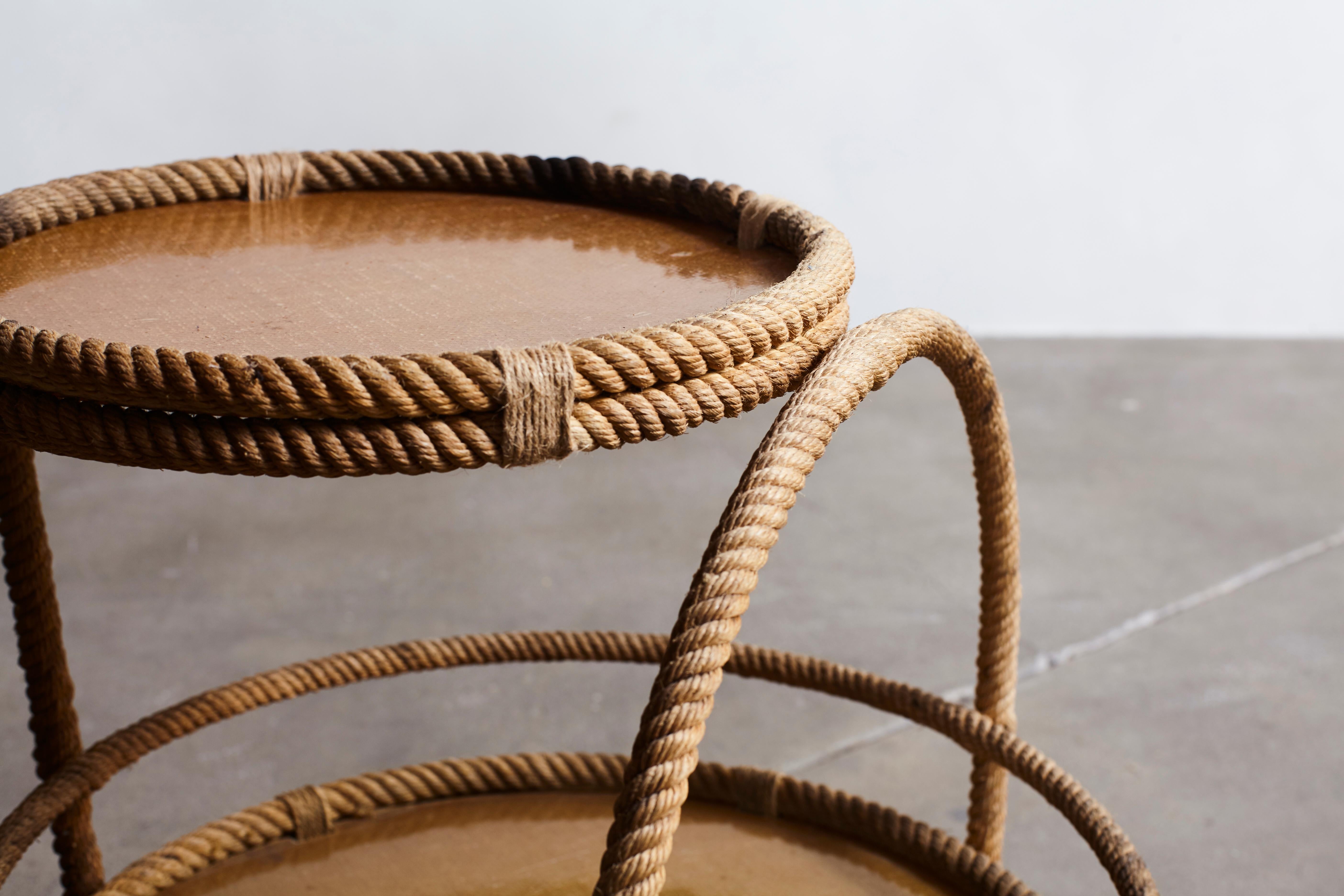 Audoux-Minet Rope and Fiberglass Side Table 4