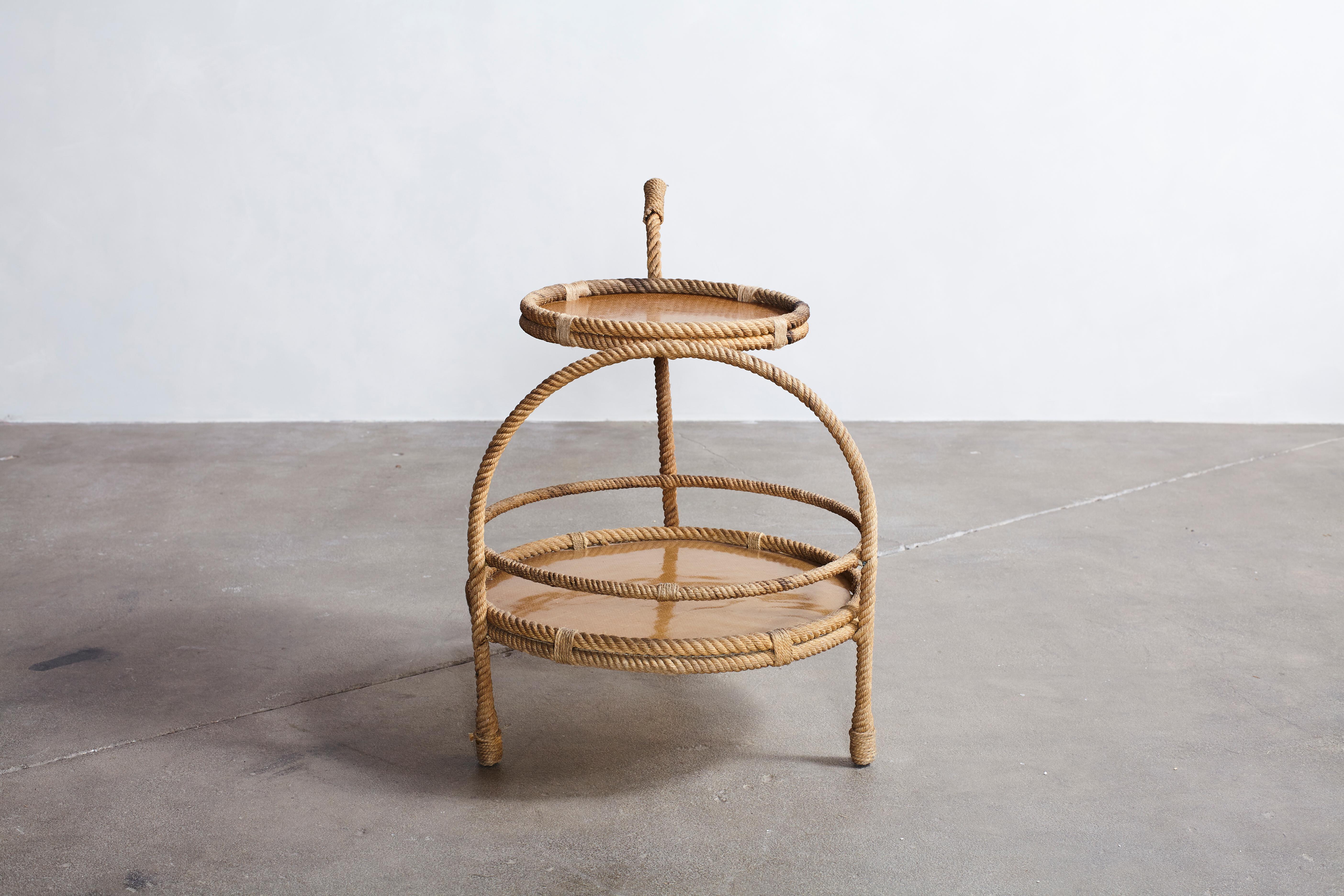 Audoux-Minet Rope and Fiberglass Side Table 5
