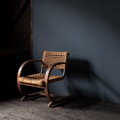 Fauteuil en corde Audoux-Minet pour Vibo Vesoul, années 1950