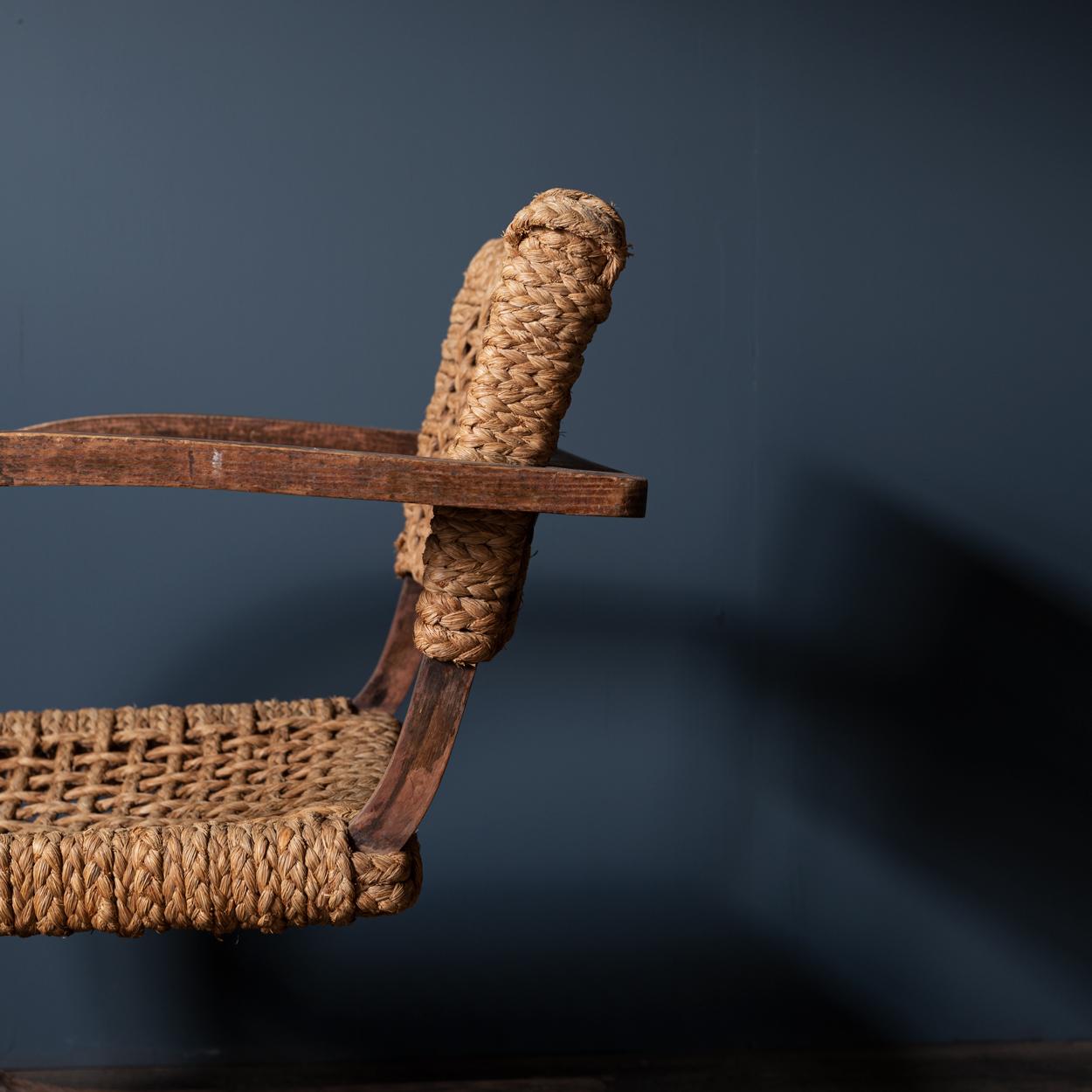 Mid-20th Century Audoux-Minet Rope Armchair for Vibo Vesoul, 1950s