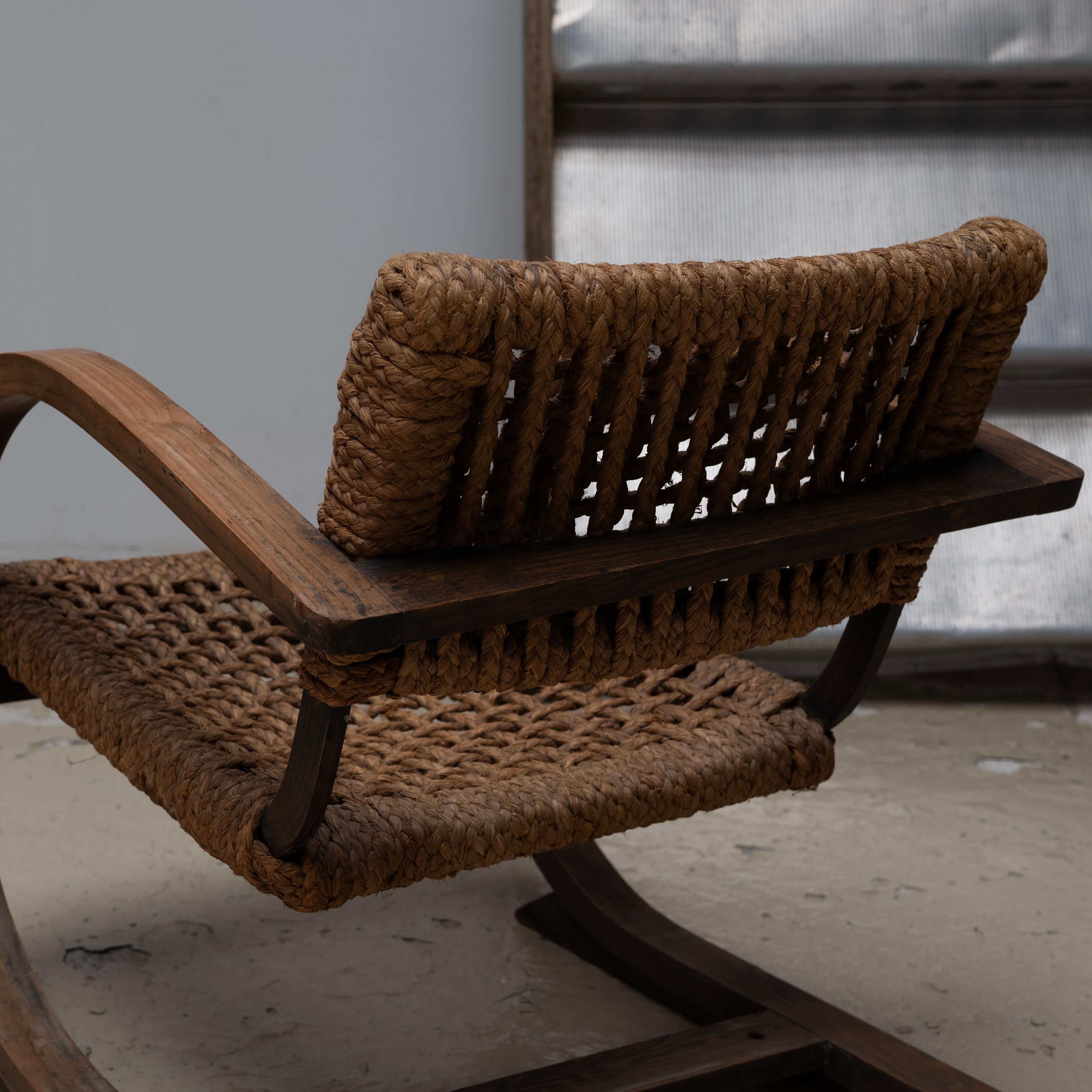 Audoux-Minet Rope Armchair for Vibo Vesoul, 1950s 4